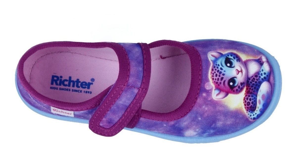 Richter Hausschuh »Mia«  Kindergartenschuh, Klettschuh mit WMS, Größeschablone zum Download