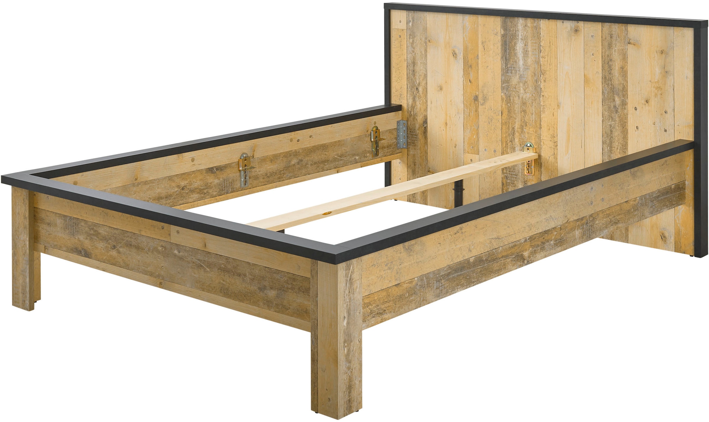 Home affaire Einzelbett »SHERWOOD Liegefläche 90/140 oder 180x200 cm«, aus FSC®-zertifiziertem Holzwerkstoff, rustikaler Landhausstil