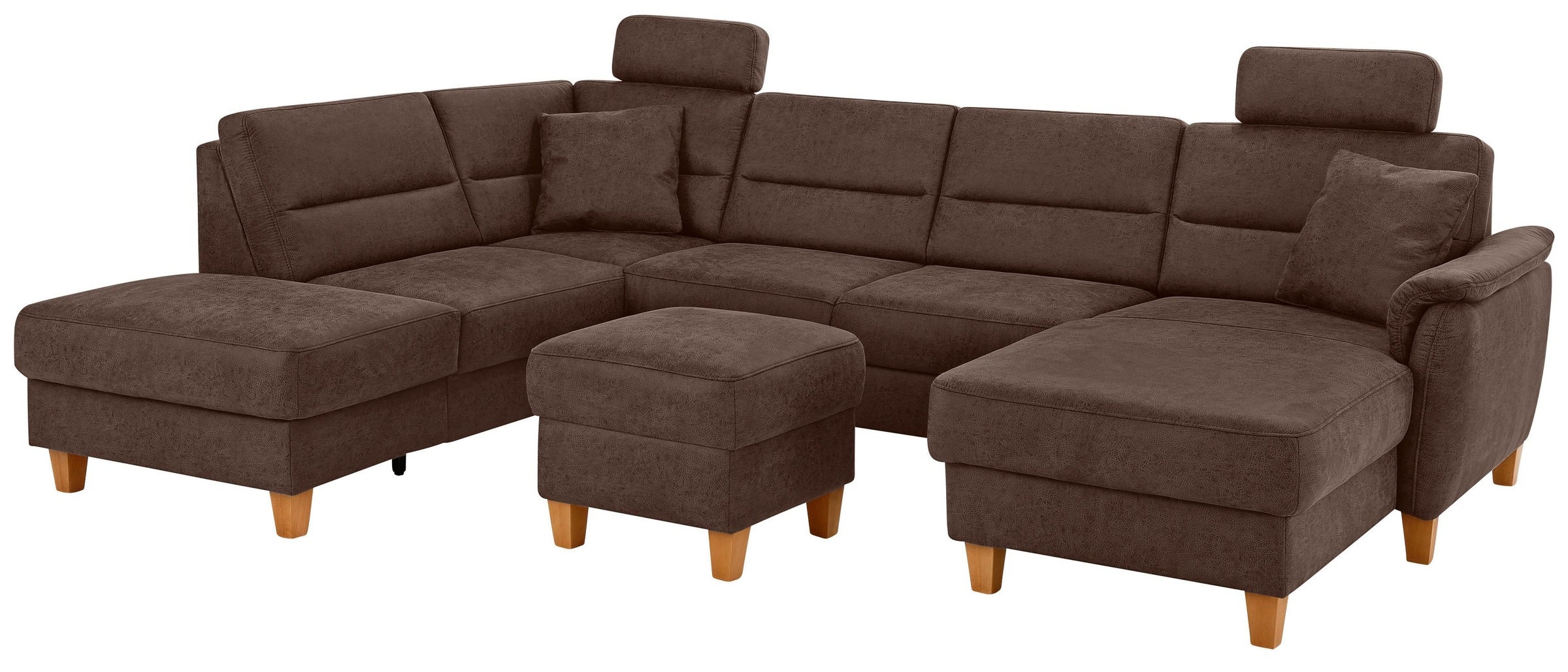 Home affaire Wohnlandschaft »Palmera U-Form, B: 308 cm« optional Bettfunkti günstig online kaufen