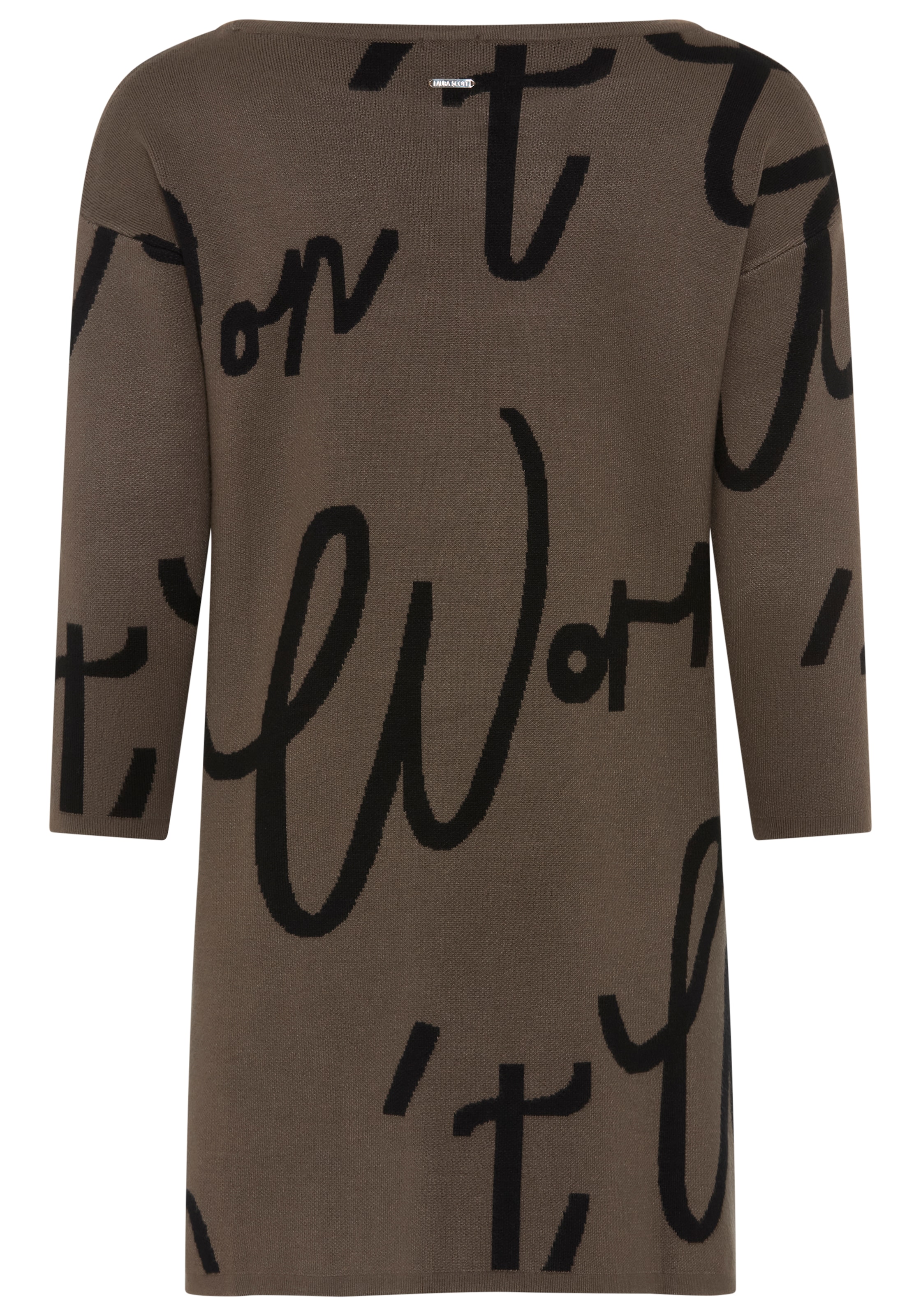 Laura Scott Jacquardpullover Strickpullover mit femininem Lettering