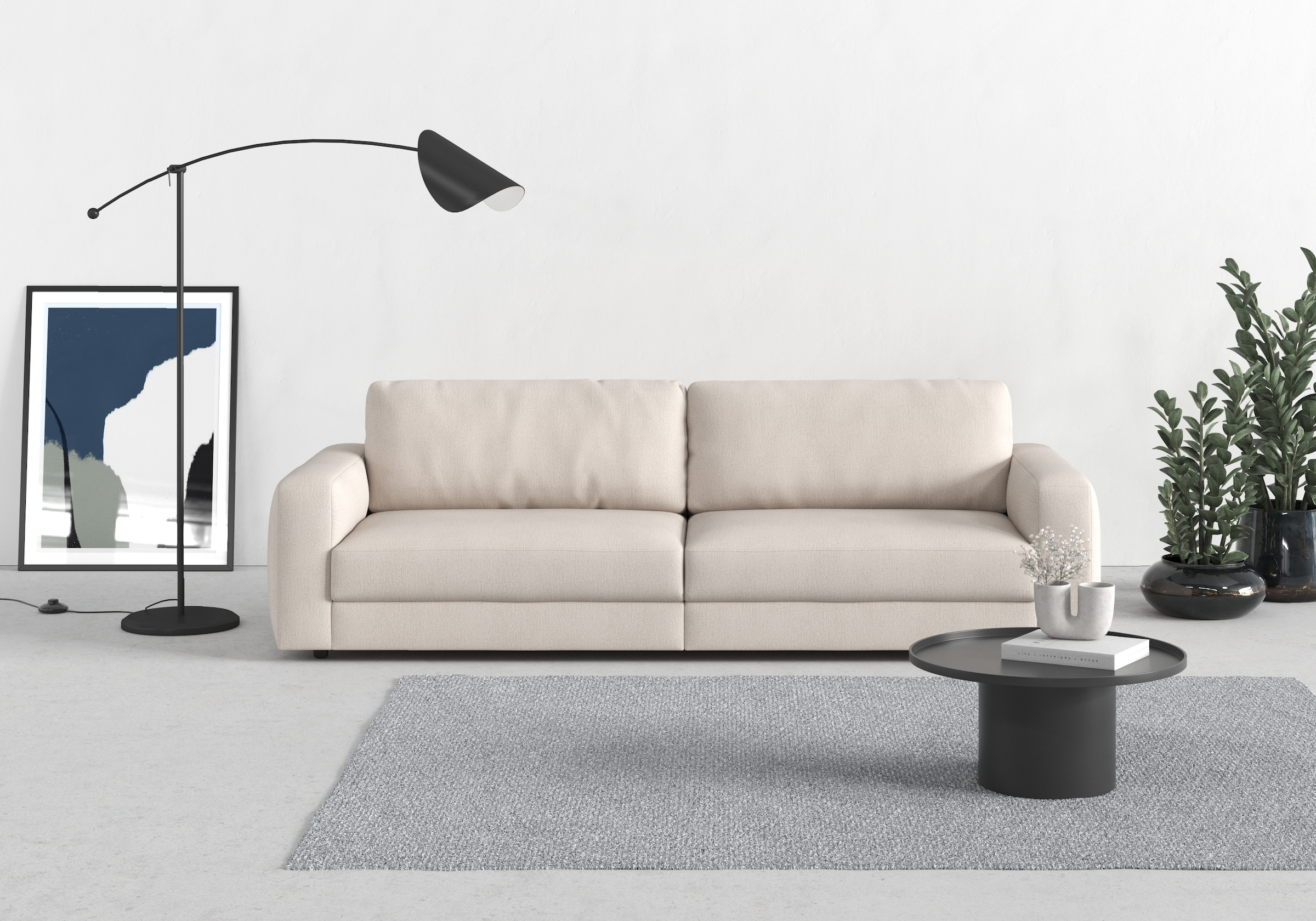 TRENDMANUFAKTUR Big-Sofa »Bourbon, Designsofa,«, mit extra hohem Sitzkomfort, in trendigem Cord Bezug erhältlich