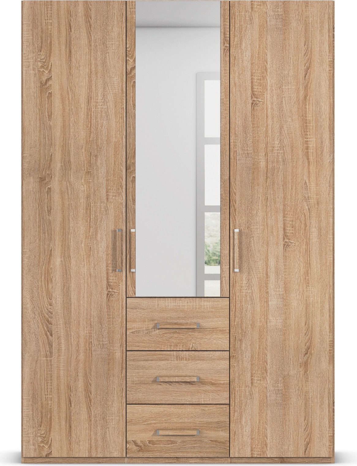 rauch Drehtürenschrank »Kleiderschrank Schrank Garderobe Schlafzimmerschrank EVELYN«, (in 2 Höhen 197 oder 210 cm erhältlich), in elegantem Stil mit Schubladen 3 Breiten und 2 Höhen MADE IN GERMANY