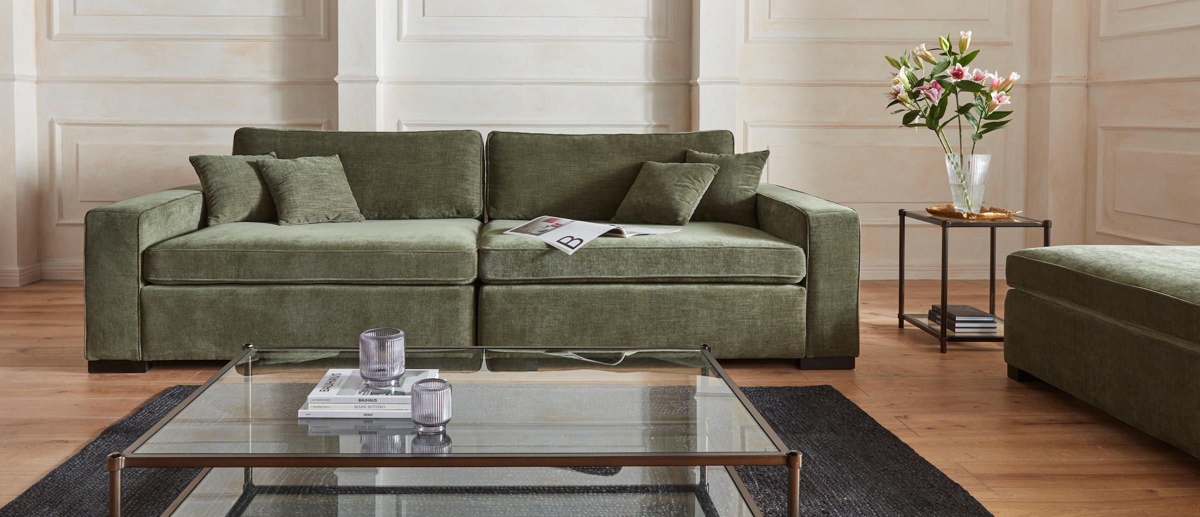 Guido Maria Kretschmer Home&Living 2-Sitzer »Skara XXL«, Lounge-Sofa XXL mit Federkern-Polsterung, in vielen Bezugsvarianten