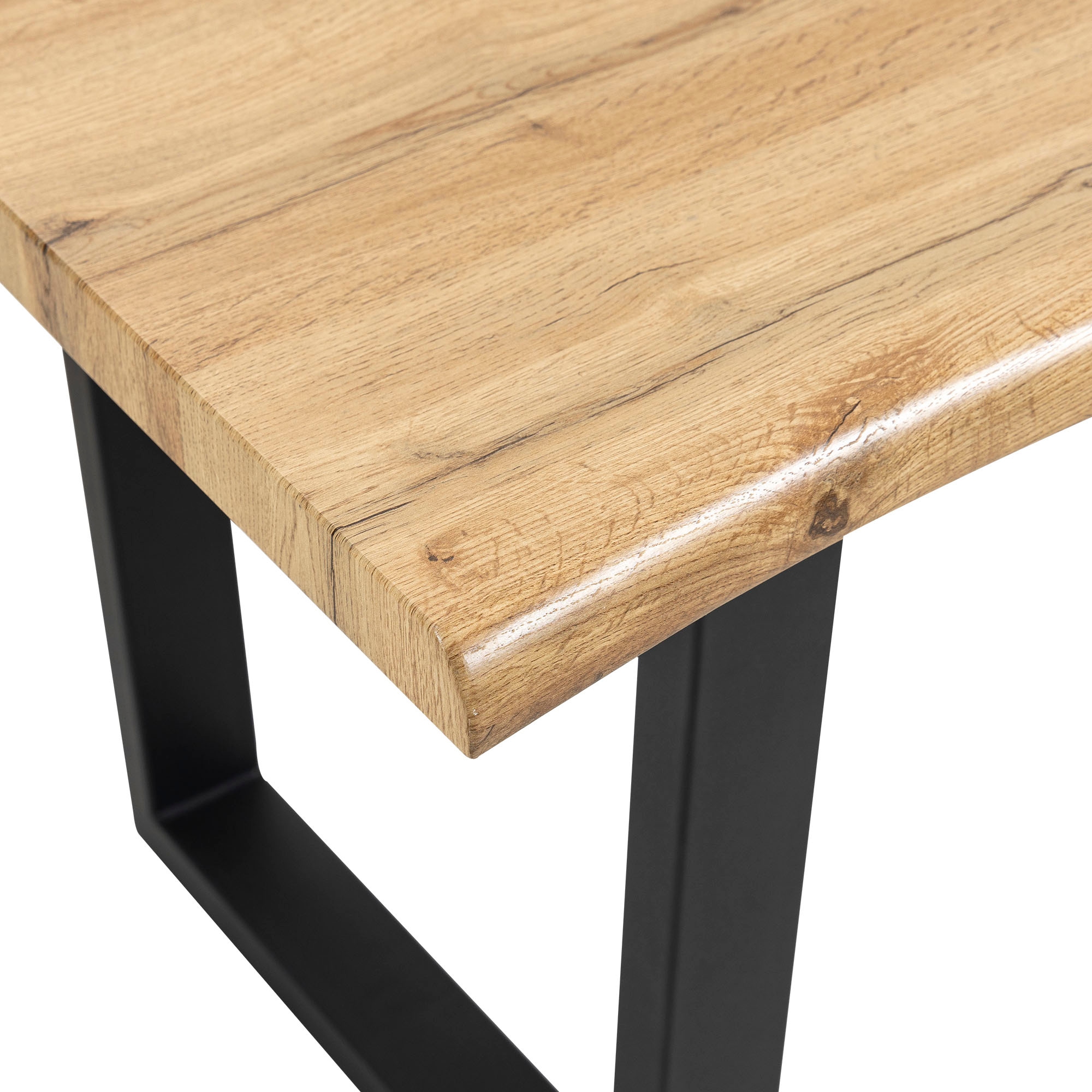 Duo Collection Esstisch »Ausziehtisch« 1 Stk. tlg. 1,80m - 2,20m, Baumkantenoptik, massives Kufengestell