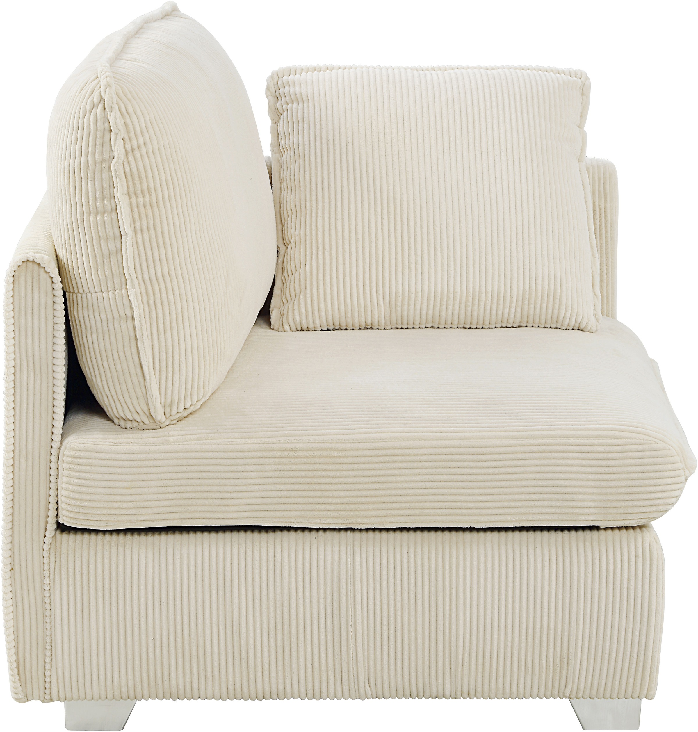 ATLANTIC home collection Wohnlandschaft, modularer 4-Sitzer mit 2 Hockern, weicher Cordbezug