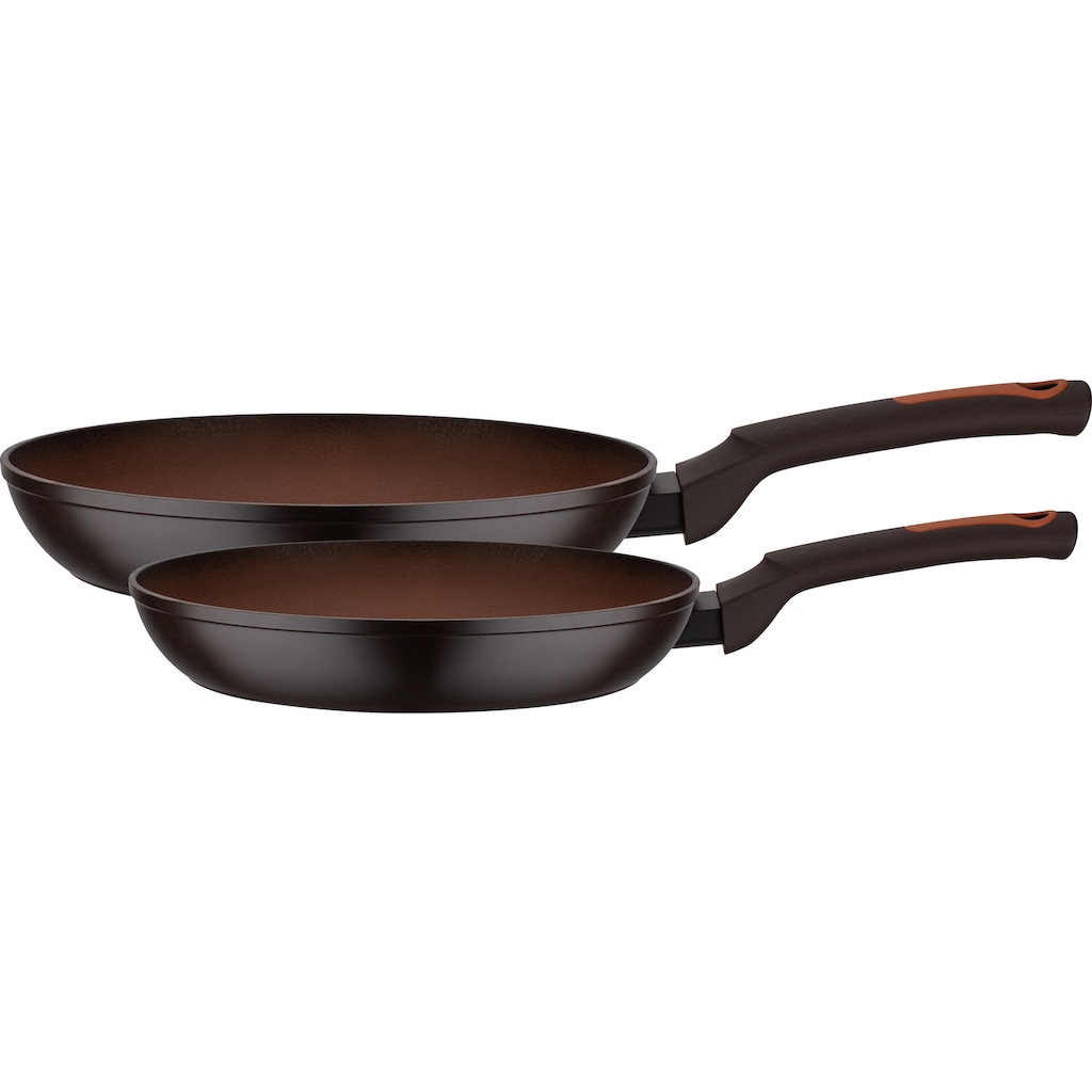 GSW Pfannen-Set »Terra«, Aluminium, (Set, 2 tlg., je 1 Bratpfanne Ø 24/28 cm, H: 4,5/5,0 cm, - 1,5/2,1 l)