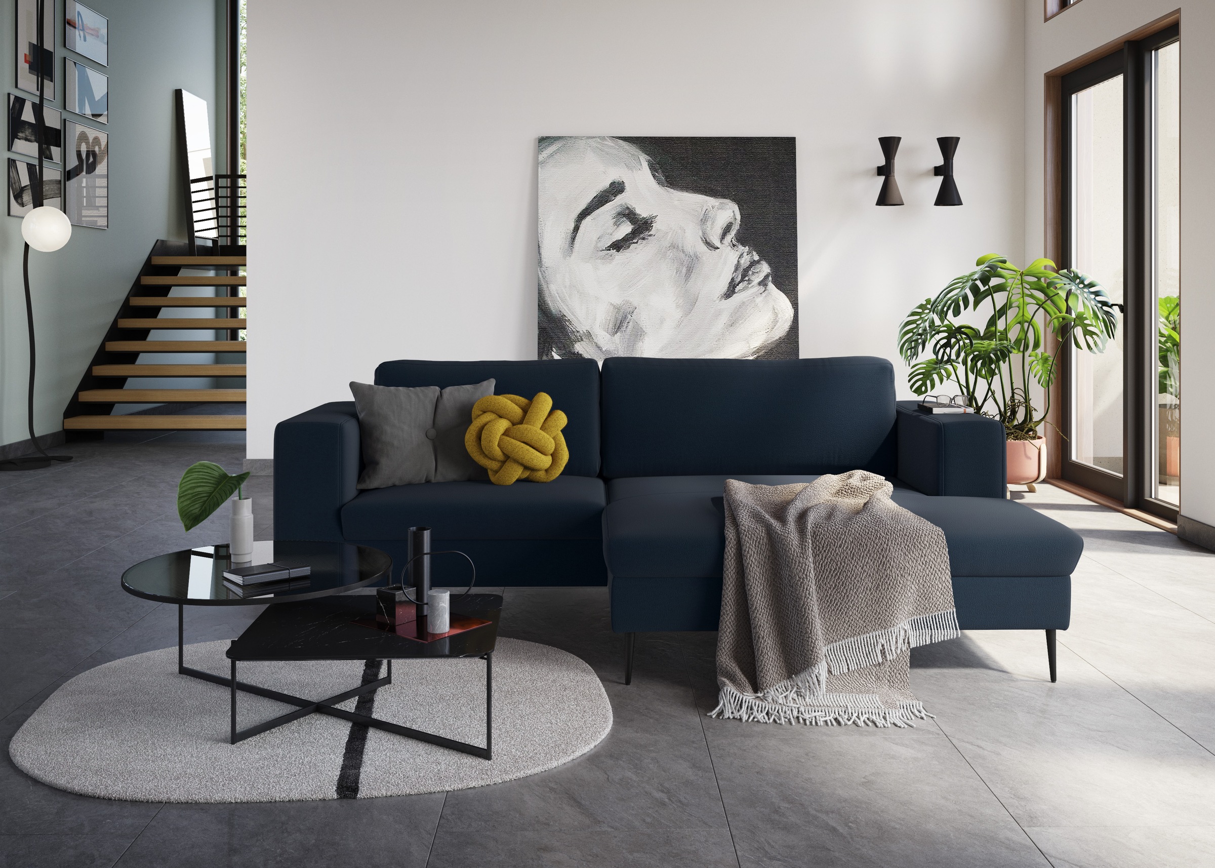 DOMO collection Ecksofa »Modica kompakt und elegant, Breite 244, L-Form«, m günstig online kaufen