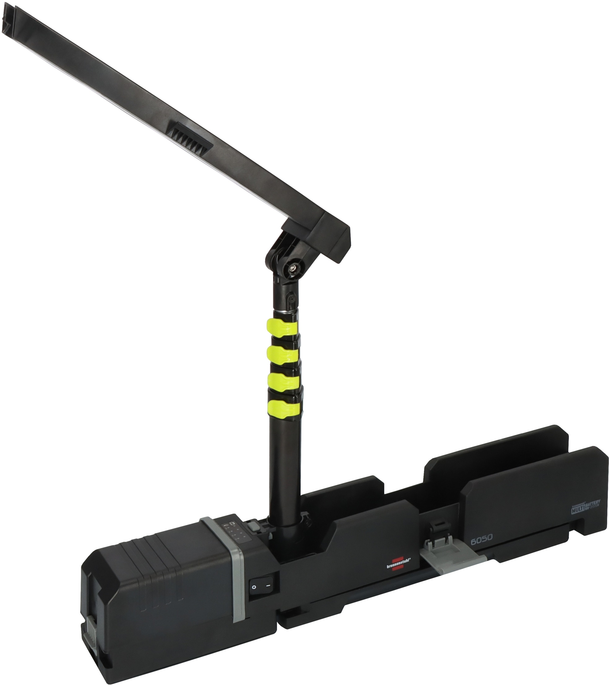 Brennenstuhl LED Arbeitsleuchte »Multi Battery LED Akku Teleskop Arbeitsstrahler 6050 MA«, Leuchtmittel LED-Modul | LED fest integriert, höhenverstellbar, kompatibel mit 18V Akkus 11 verschiedener Hersteller
