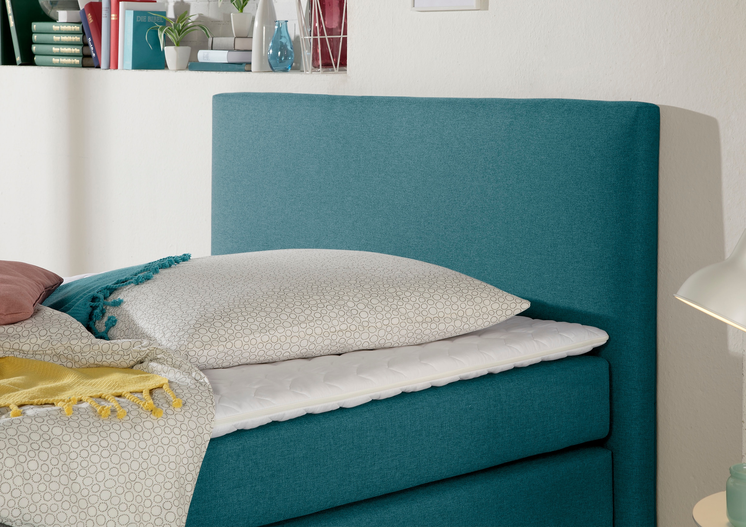 Home affaire Boxspringbett »Eliana« inkl. Topper, in 4 Breiten, 3 Matratzenarten und 2 Härtegraden