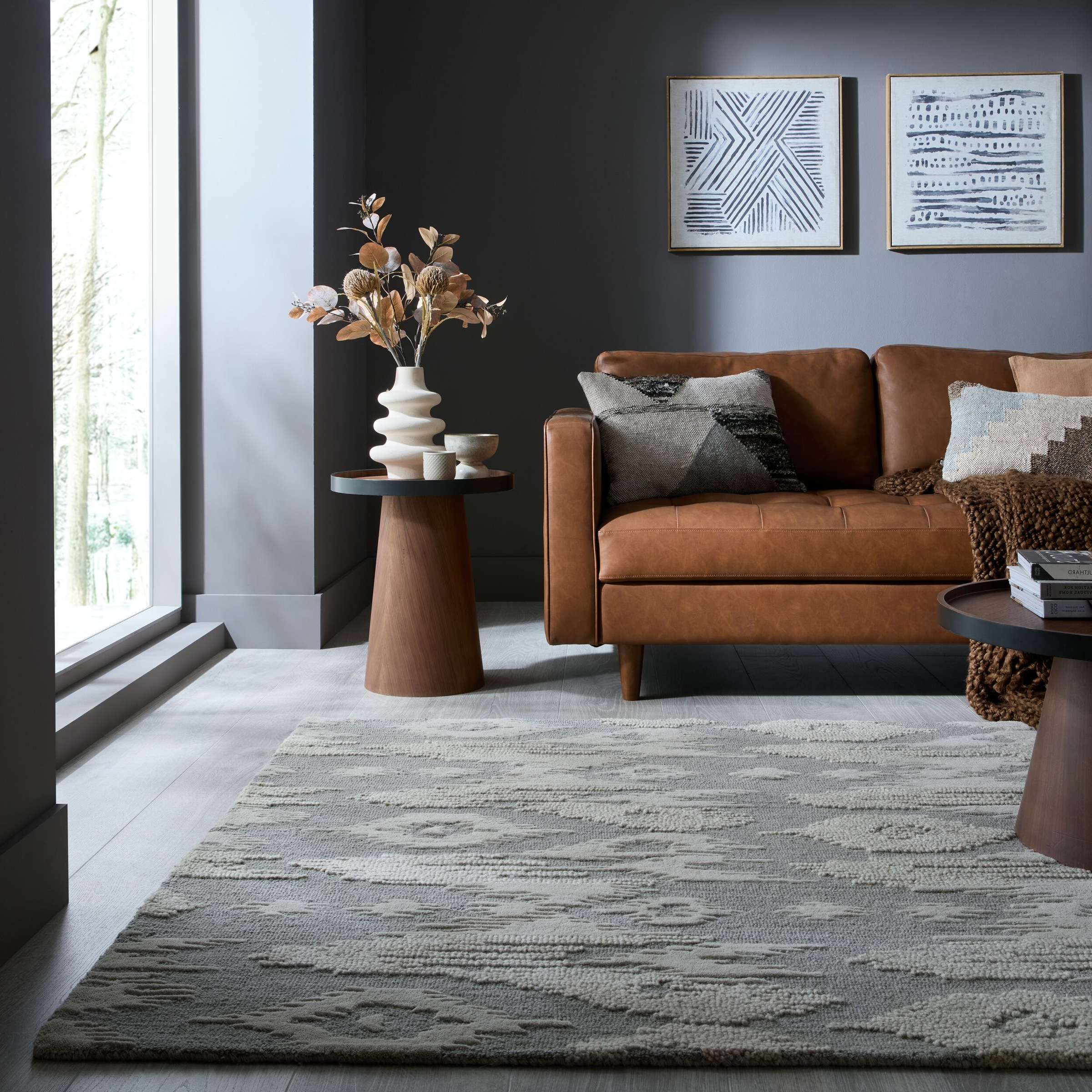 FLAIR RUGS Wollteppich »Dion Ikat«, rechteckig, 8 mm Höhe, mit modernem Ika günstig online kaufen