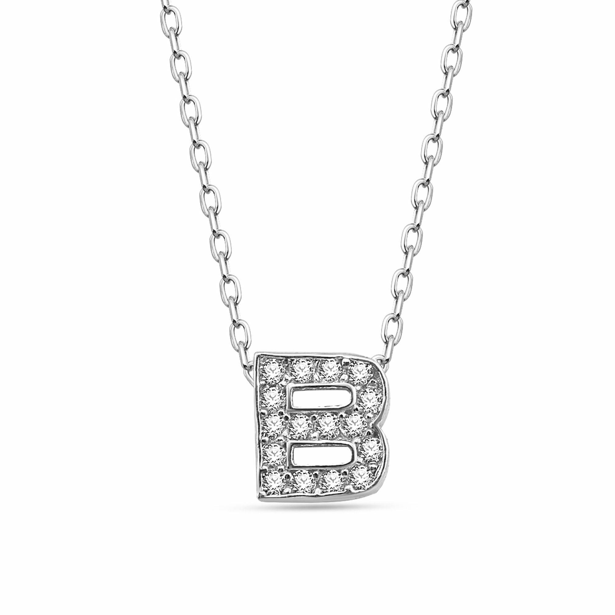 Kette mit Anhänger »Buchstabe B 925/- Sterling Silber«