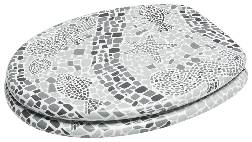 Sanilo WC-Sitz »Mosaic World Grey« mit Absenkautomatik