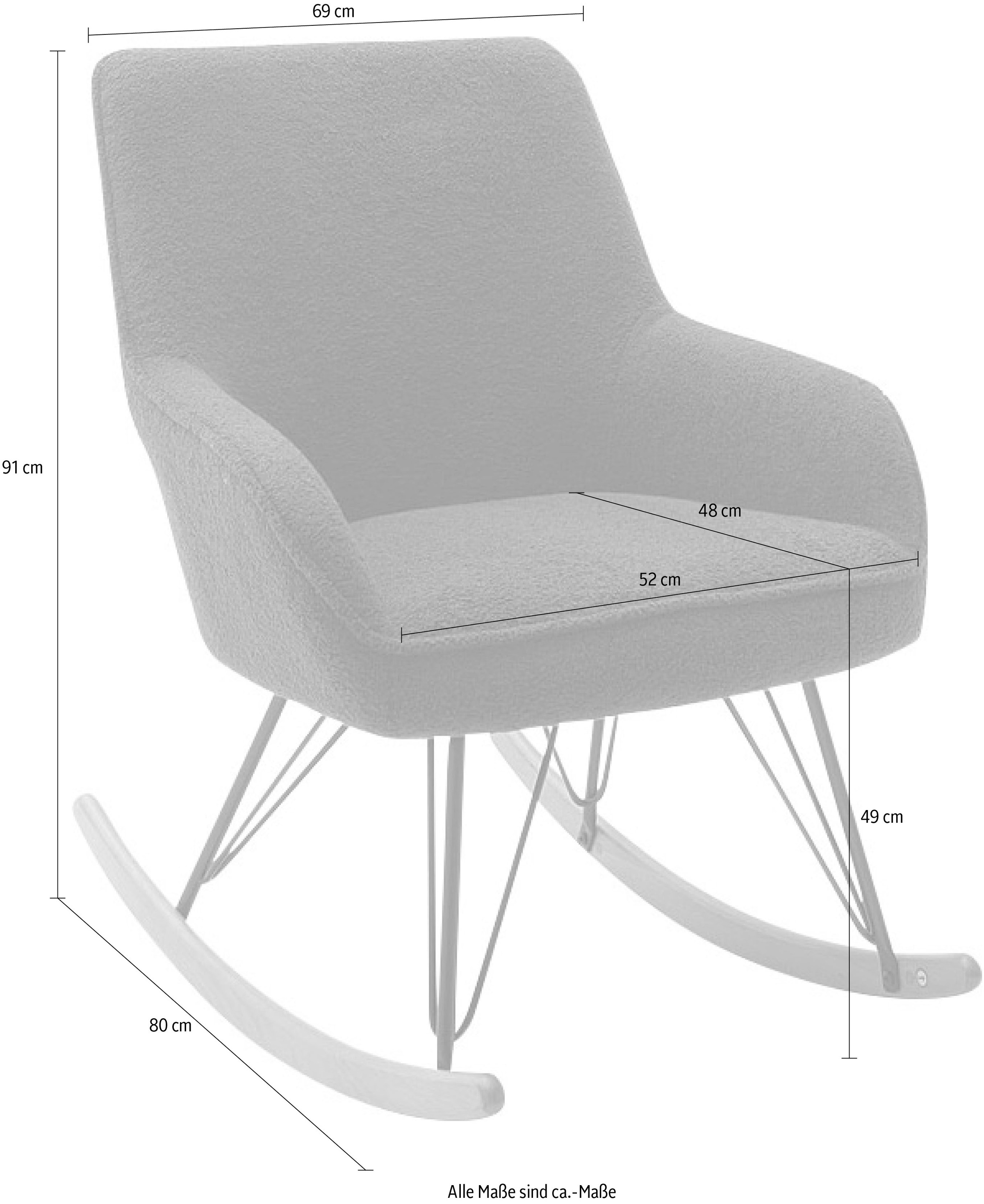 MCA furniture Schaukelstuhl »HOPKINS«, 1 St., Microfaser, Kufe: Buche, eichfarben