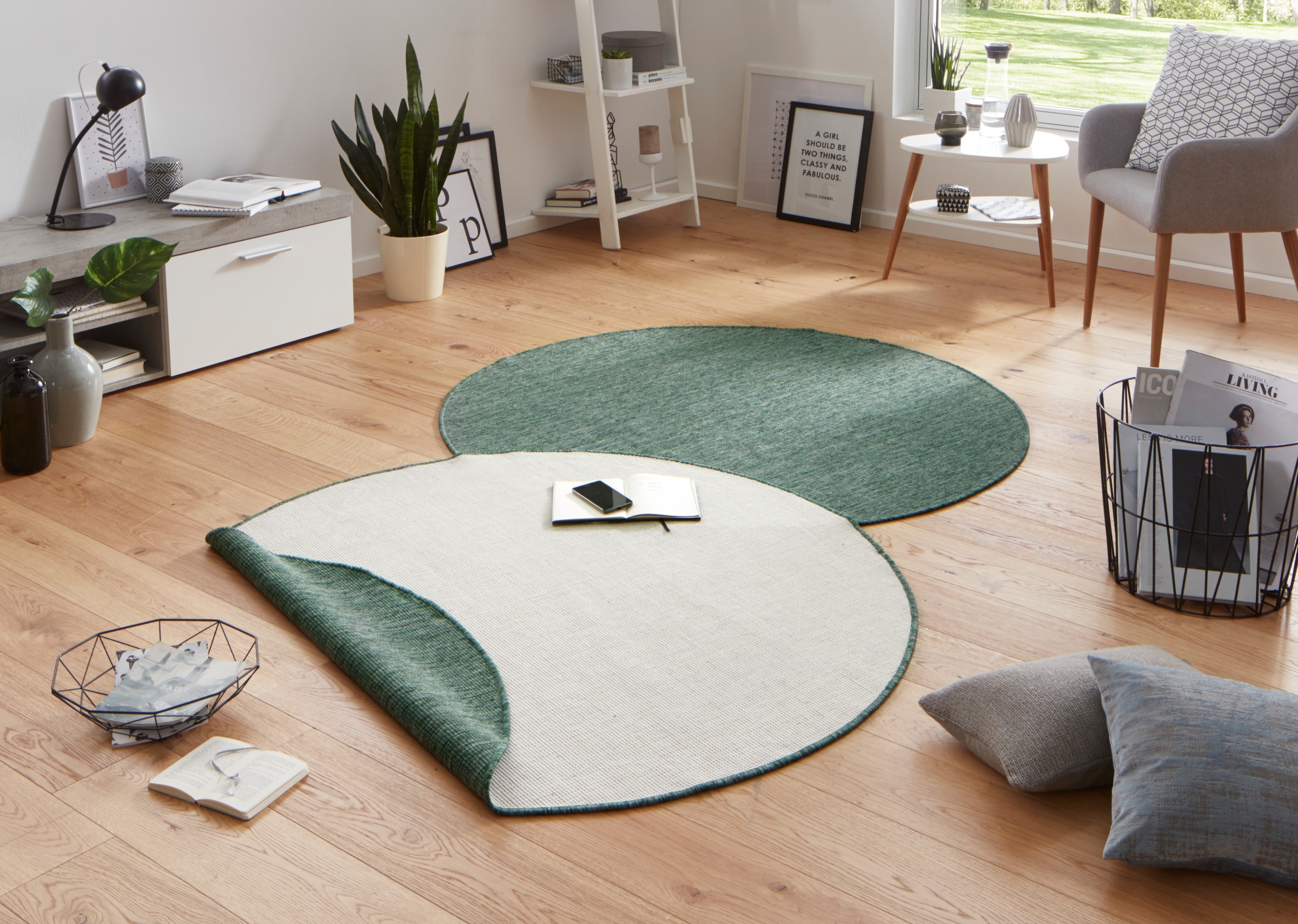 HANSE Home Teppich »Miami Wendeteppich«, rund, 5 mm Höhe, In-& Outdoor, Wet günstig online kaufen