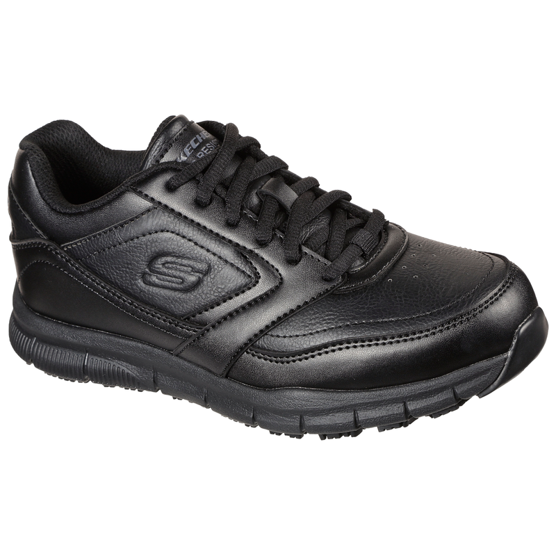 SKECHERS Berufsschuh »NAMPA WYOLA« Schnürschuh für Gastronomie, Pflege mit komfortabler Innensohle schwarz 38 38 Sportiver Schnürschuh ideal für...