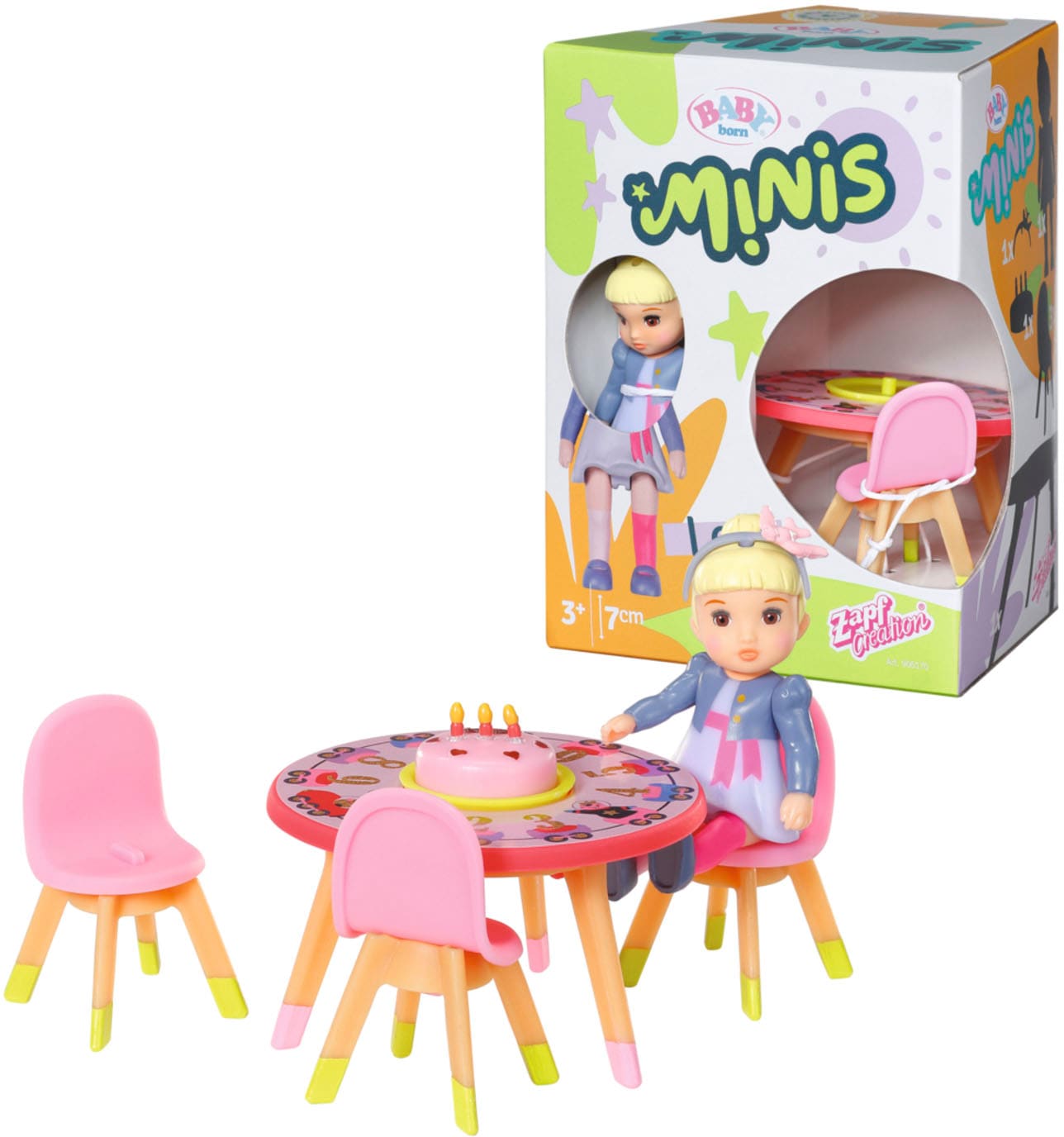 Bild von Baby Born Minipuppe »Baby born® Minis Spielset Happy Birthday«