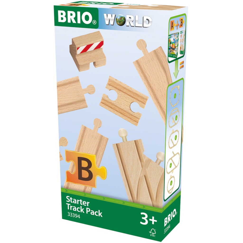 BRIO® Gleise-Set »Ergänzungsset, BRIO® WORLD, Schienen Starter Pack B«, FSC®- schützt Wald - weltweit