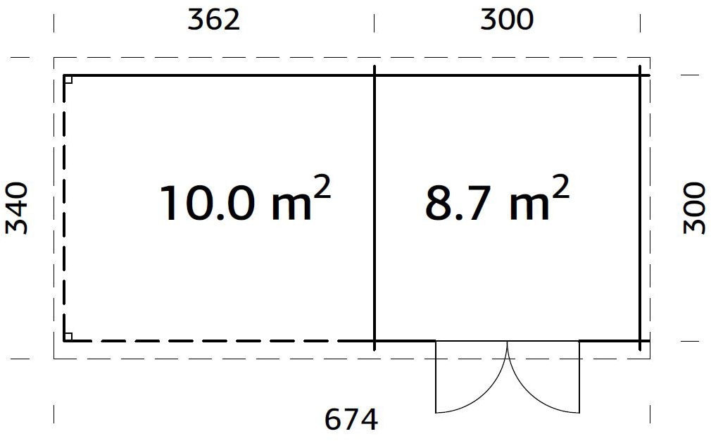 Palmako Gartenhaus »Ella« verschiedene Farben