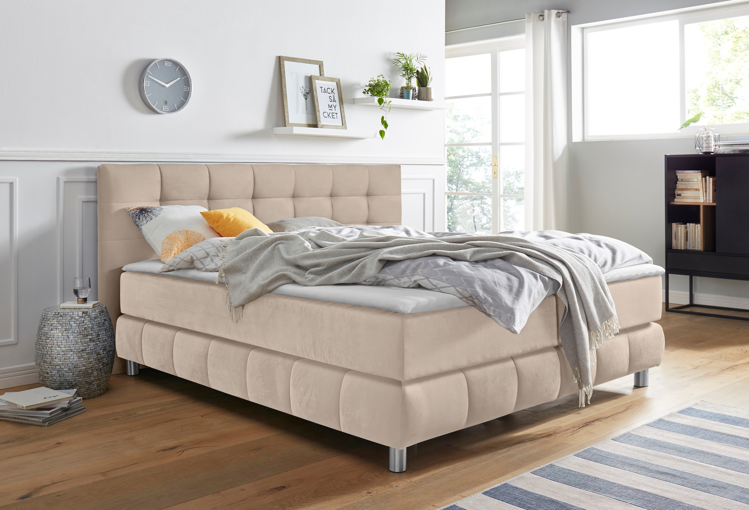 andas Boxspringbett "Salo" incl. Topper, 6 Breiten, 2 Härtegrade, TFK auch günstig online kaufen