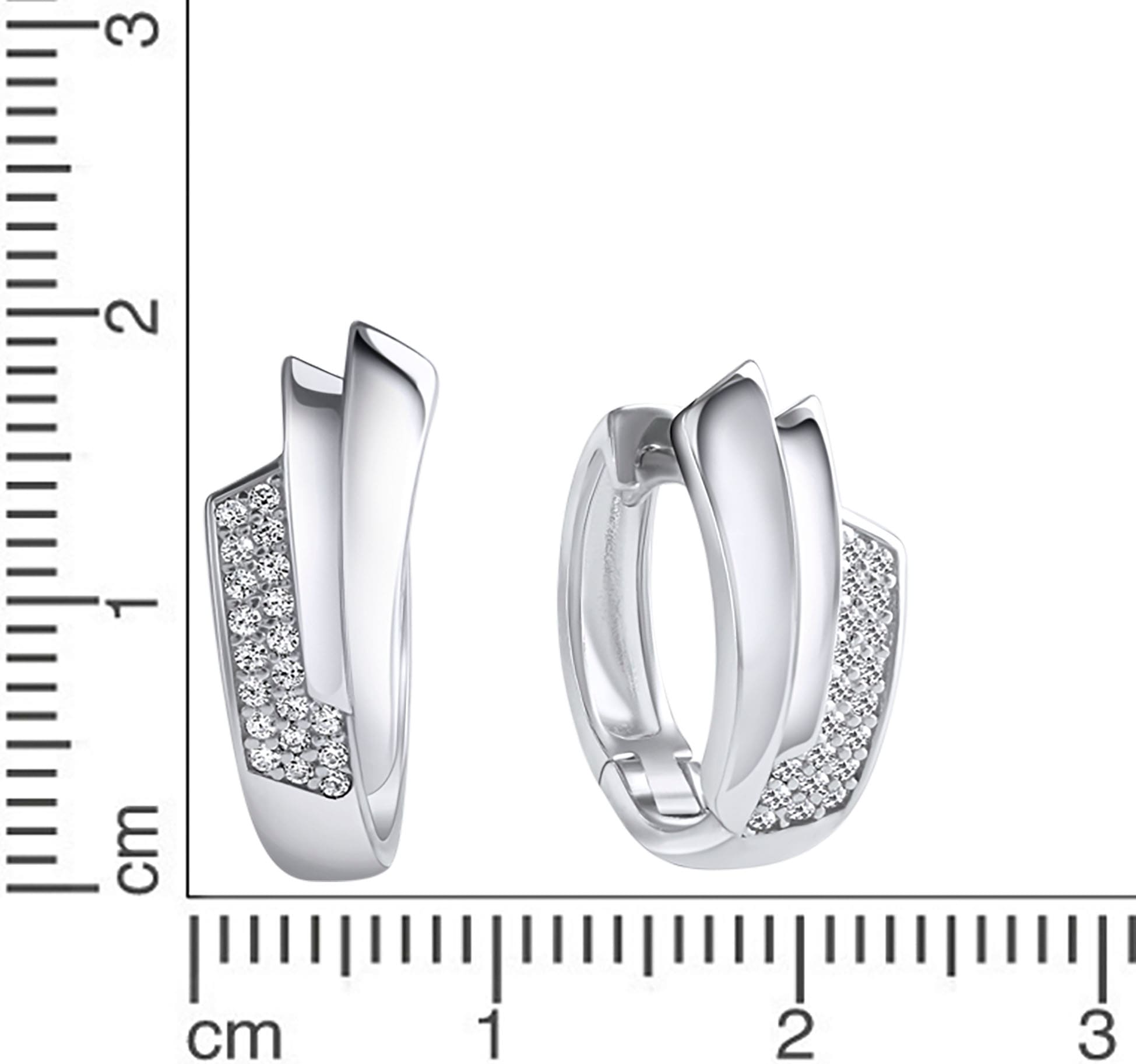 Firetti Paar Creolen »Schmuck Geschenk, Ohrringe, Silber 925« mit Zirkonia (synth.)