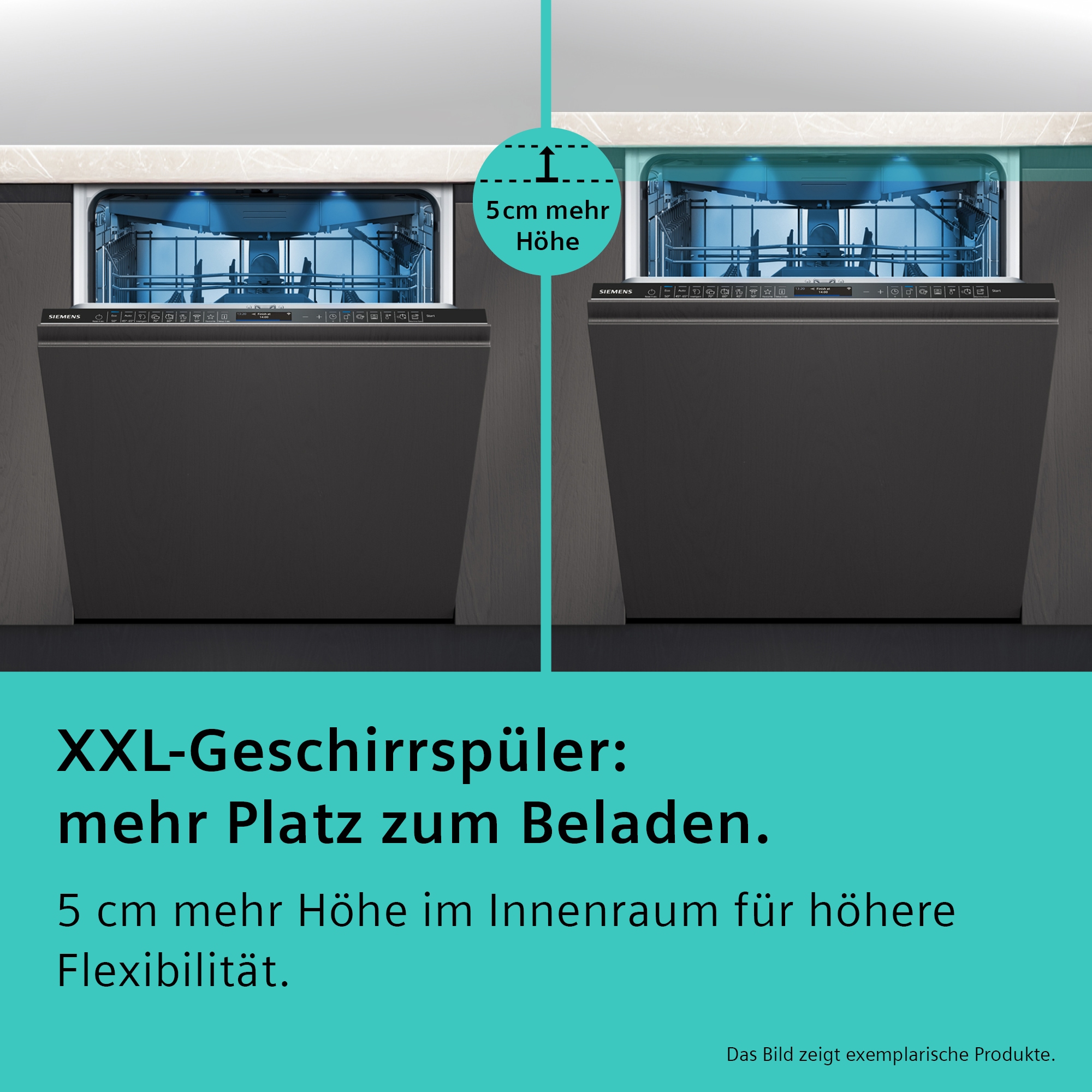 SIEMENS vollintegrierbarer Geschirrspüler XXL, iQ300 »SX63EX22AE«, 13 Maßgedecke, Made in Germany