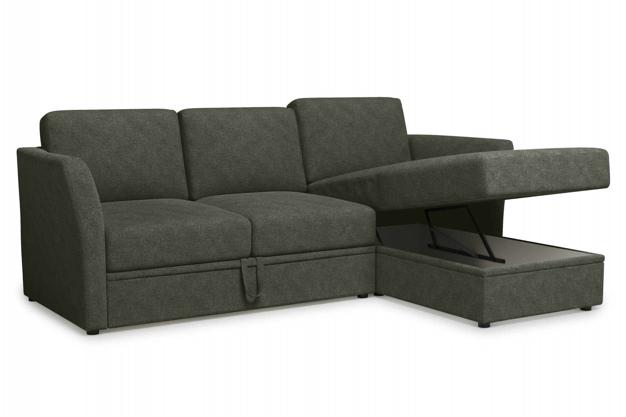 Home affaire Ecksofa »Lavars, L-Form, Schlafsofa«, mit Bettfunktion und Stauraum, in zwei verschiedenen Bezugsqualitäten