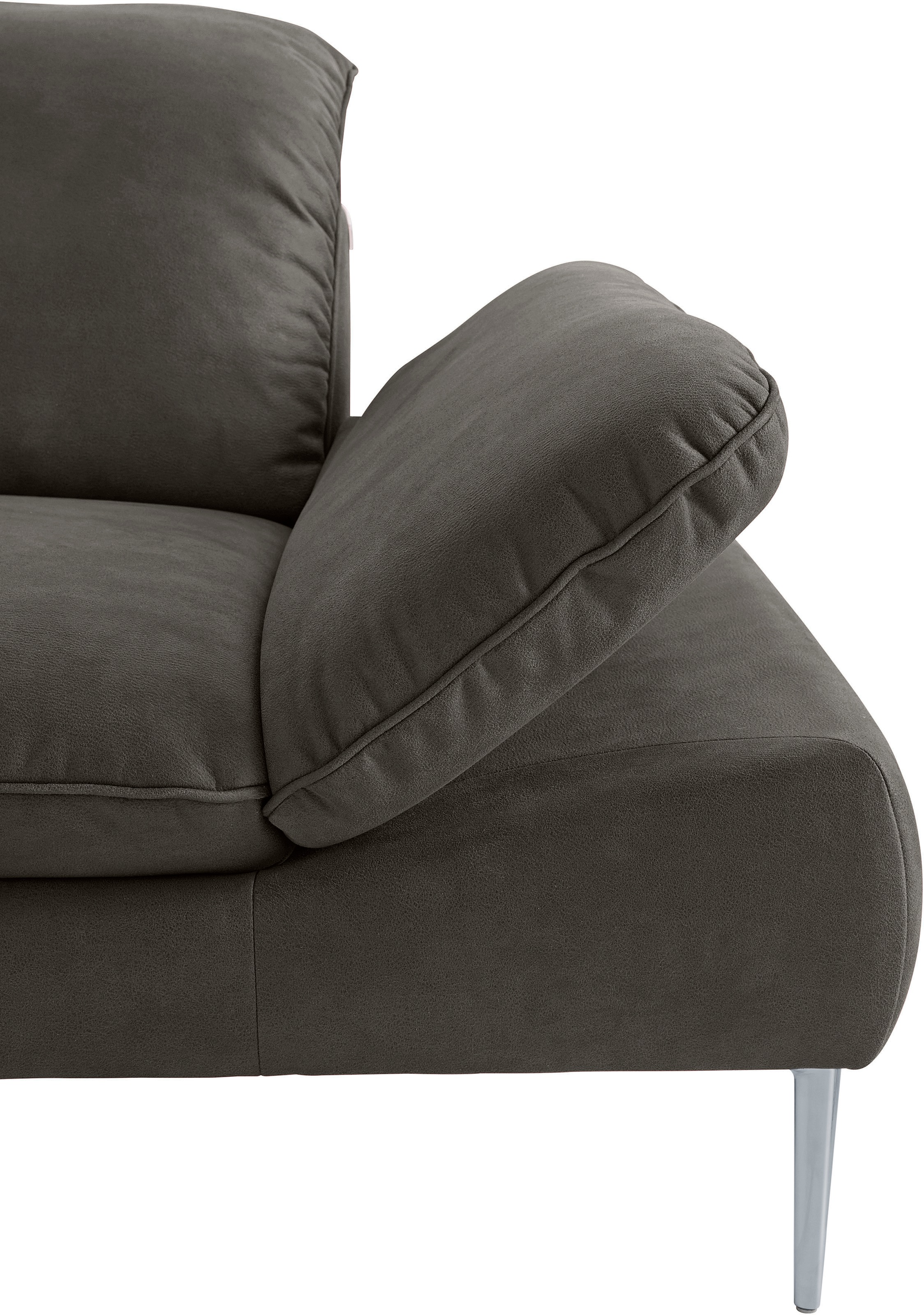 W.SCHILLIG Ecksofa »enjoy&MORE, Designsofa, bequem, zeitlos und elegant, L-Form«, mit Sitztiefenverstellung, Füße silber matt, Breite 340 cm