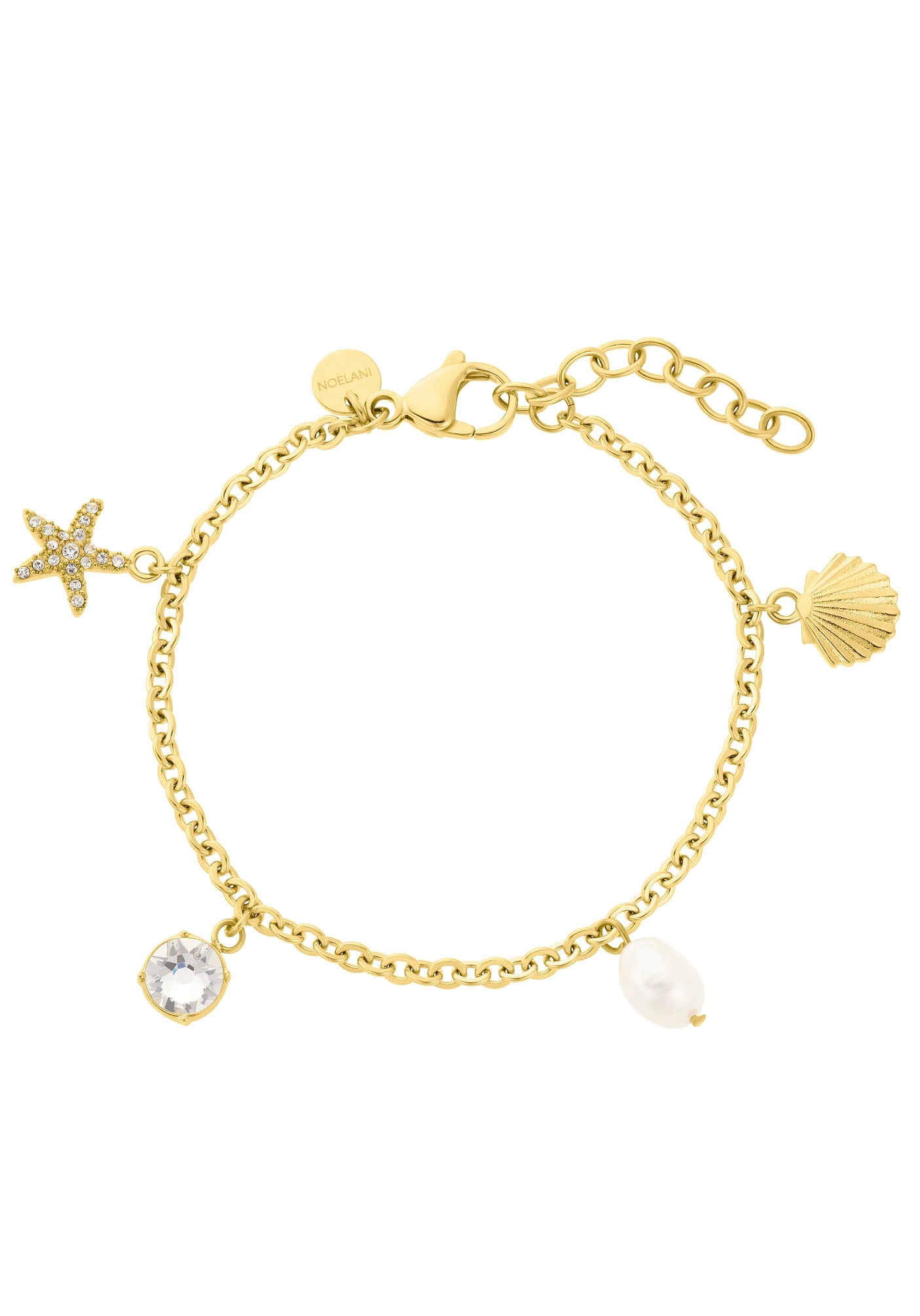 Bild von Noelani Charm-Armband »Starfish, 2036082«, mit Zirkonia (synth.) - mit Süßwasserzuchtperle