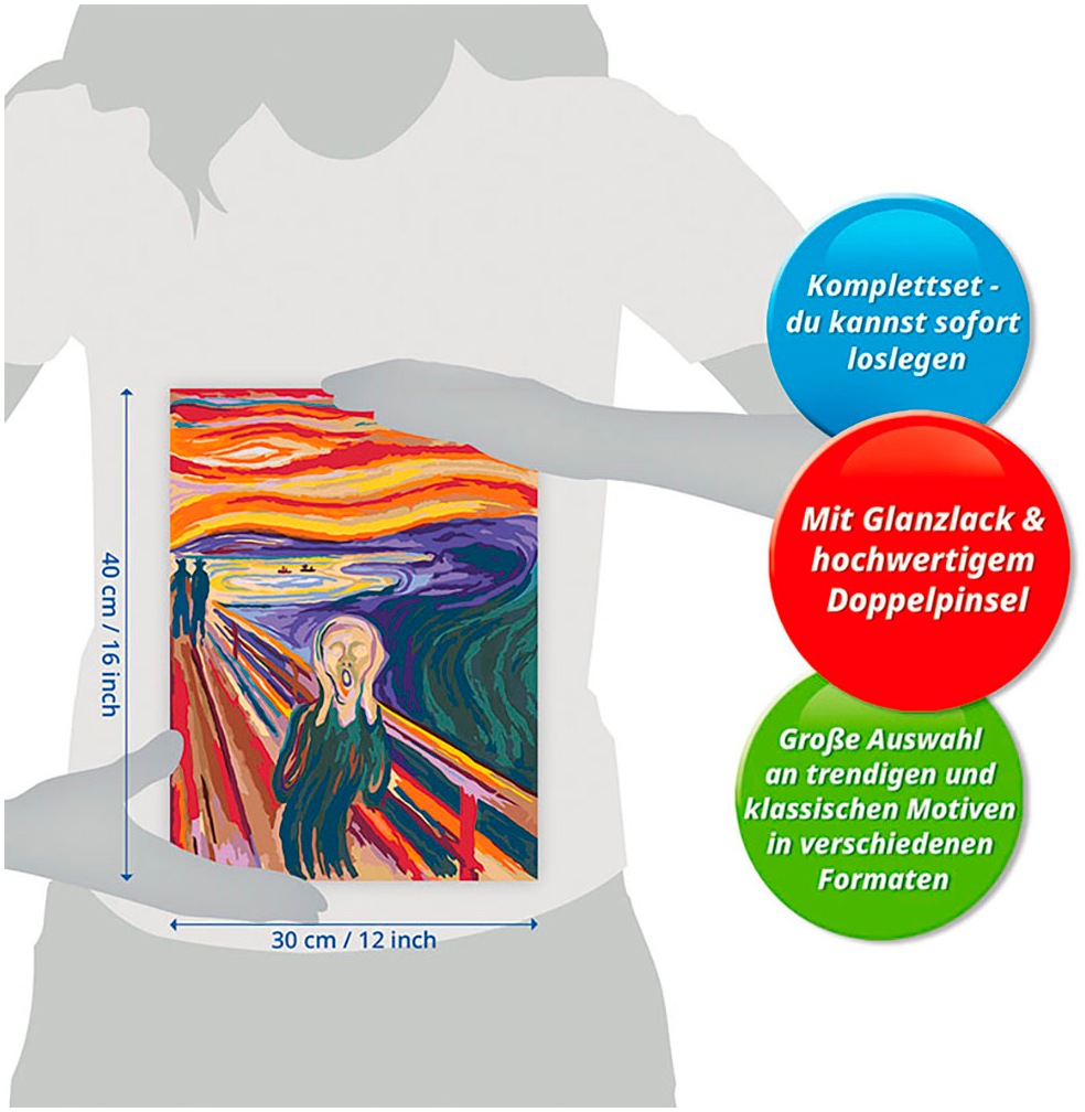Ravensburger Malen nach Zahlen »CreArt, ART Collection, Munch-Schrei« für Erwachsene; Made in Europe