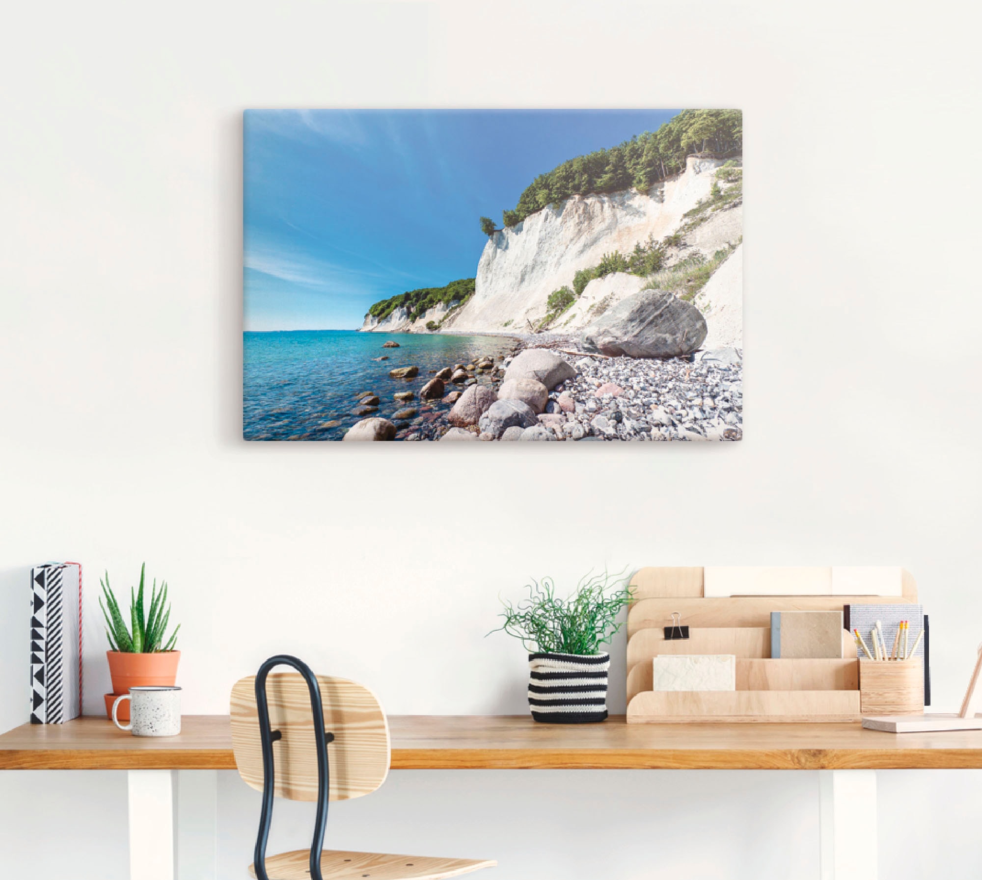 Artland Leinwandbild »Kreidefelsen auf der Insel Rügen 2«, Küste, (1 St.), auf Keilrahmen gespannt