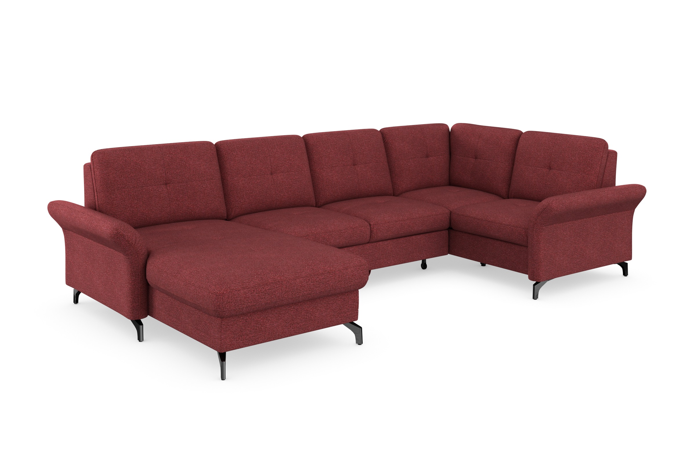 Places of Style Wohnlandschaft »Calando U-Form«, wahlweise mit Bettfunktion, Bettkasten und Armteilfunktion