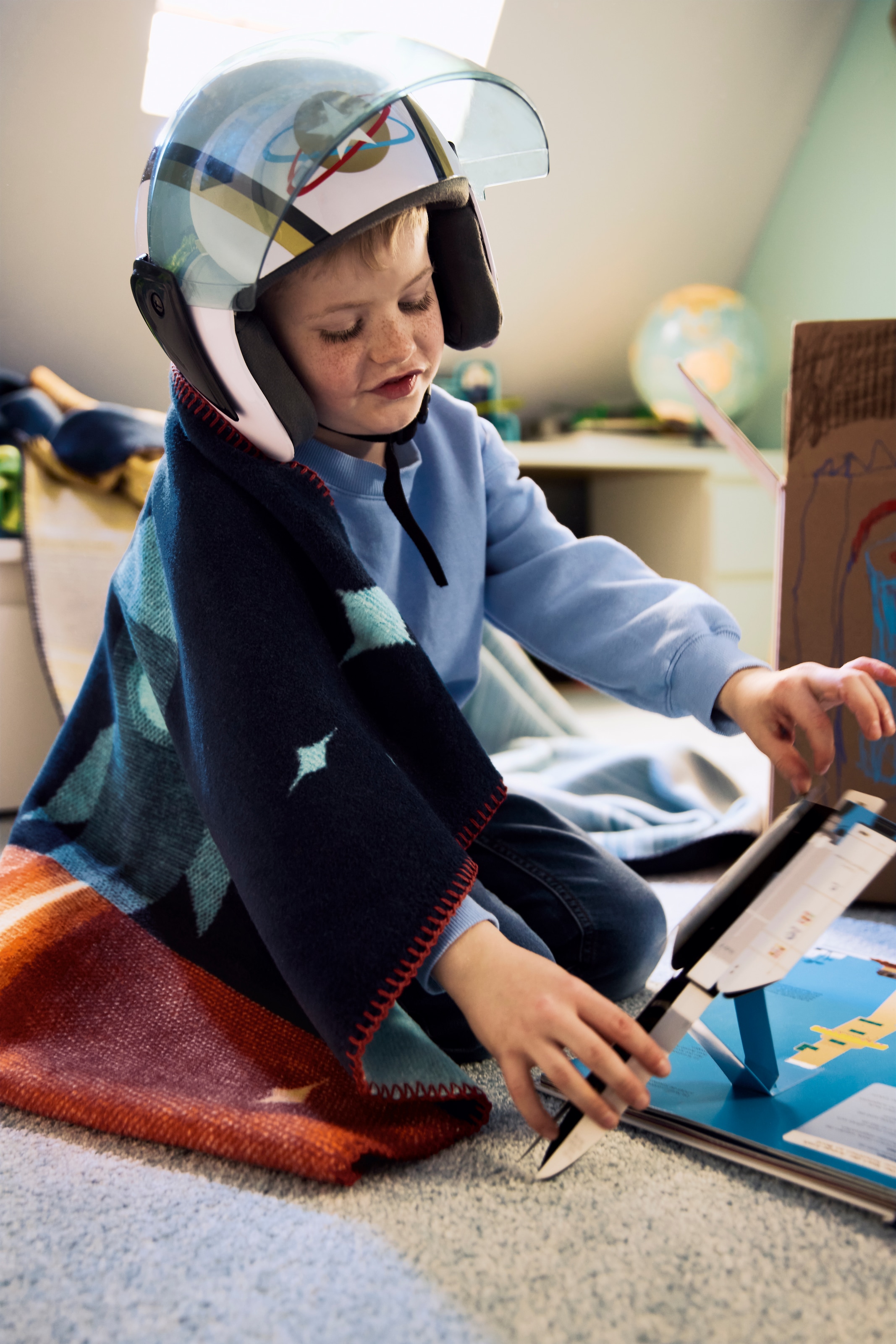 Biederlack Babydecke »Babydecke Little Rocket,«, 75 x 100, mit Zierstich