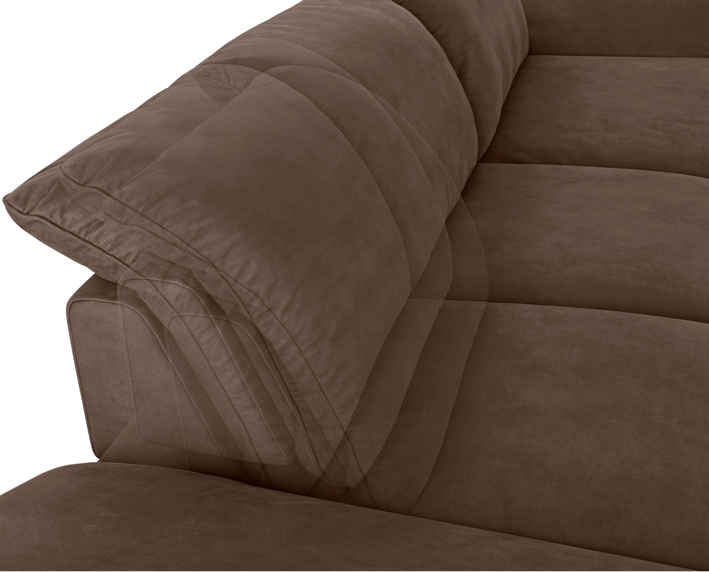 W.SCHILLIG Ecksofa »enjoy&MORE, Designsofa, bequem, zeitlos und elegant, L-Form«, mit Sitztiefenverstellung, Füße silber matt, Breite 340 cm