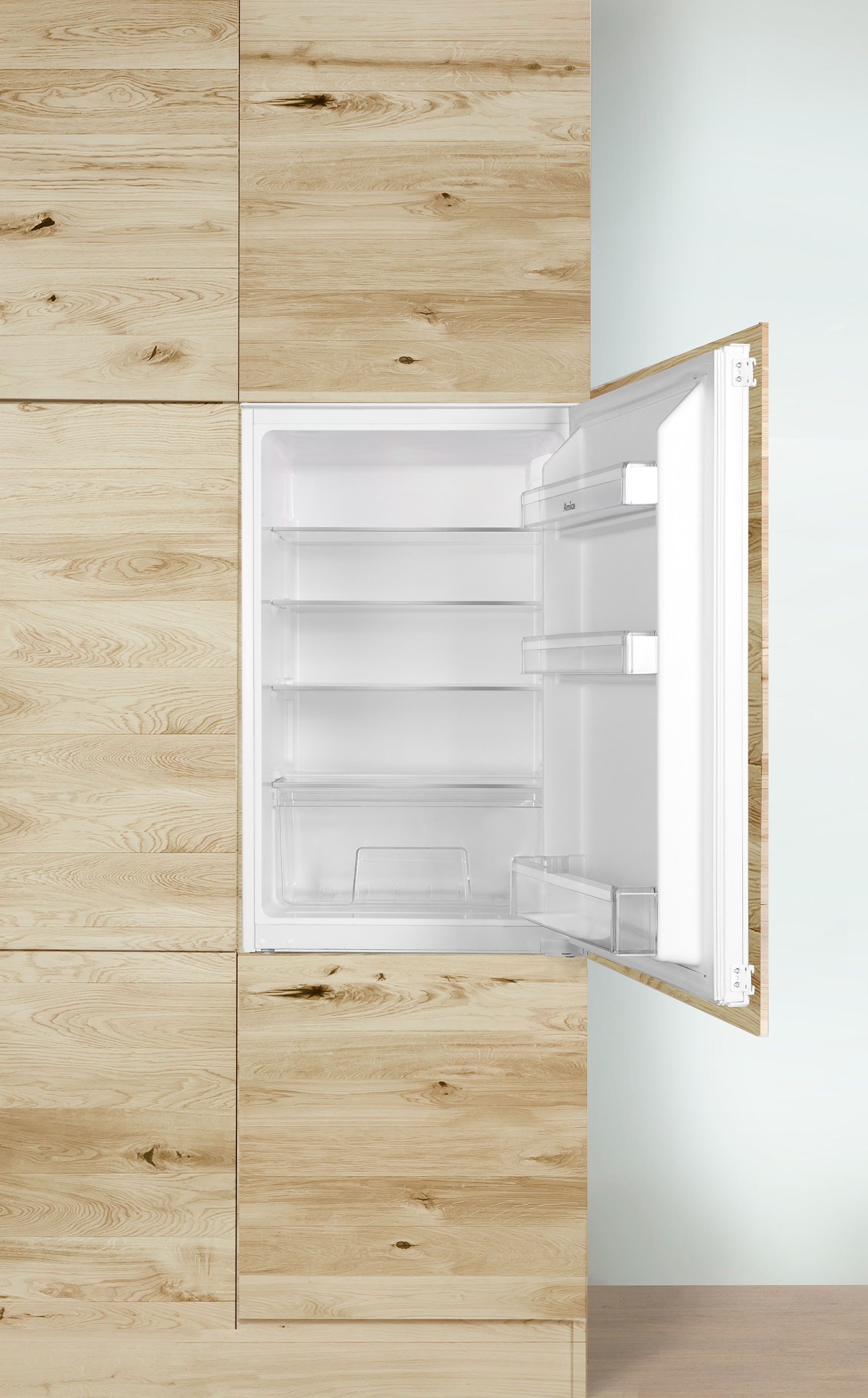 Amica Einbaukühlschrank »EVKSS 353 900«, Schlepptür-Technik
