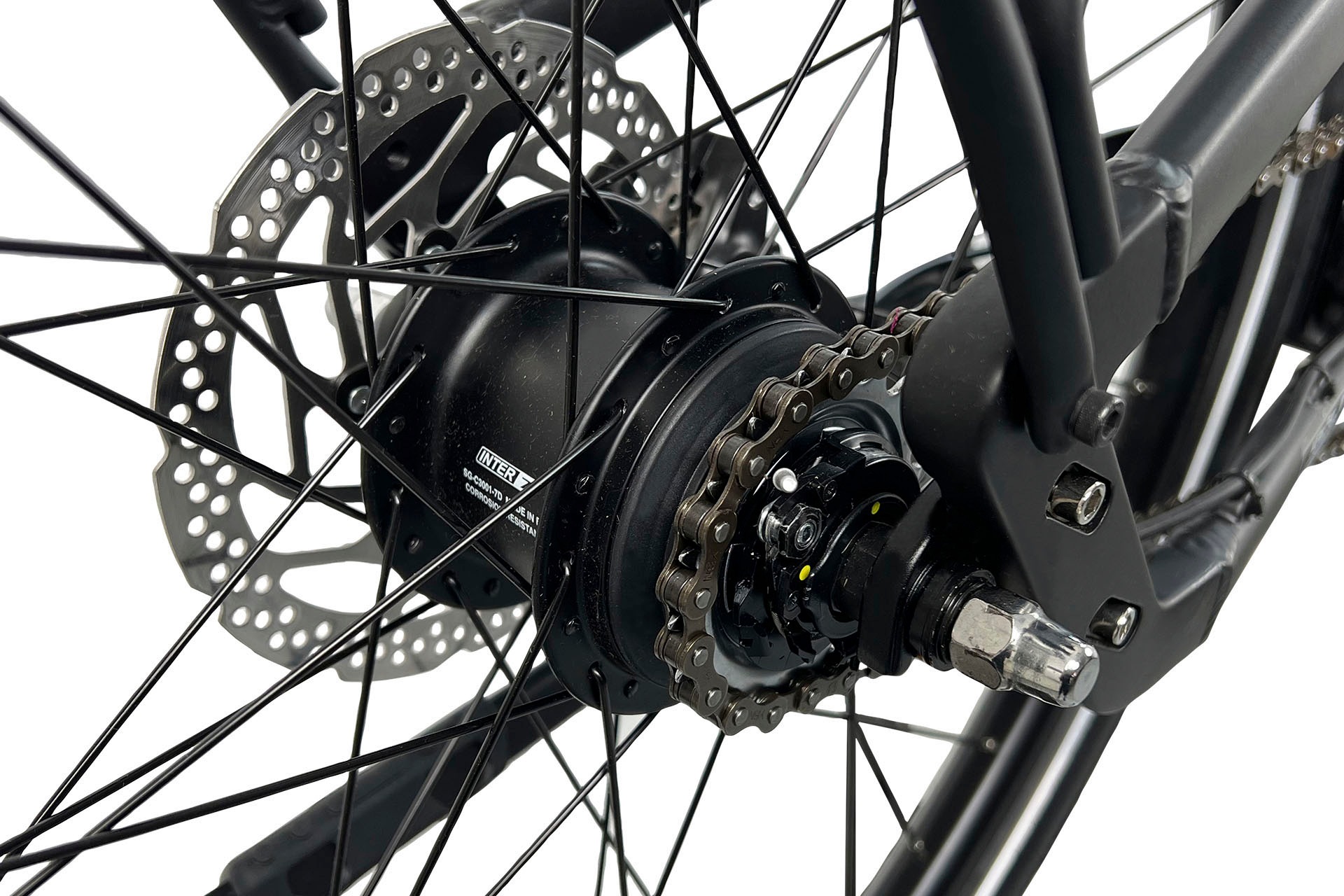 LLobe E-Bike »CityVenture E-Bike 27,5" Vermont MM, schwarz«, 7 Gang, Mittelmotor 250 W
