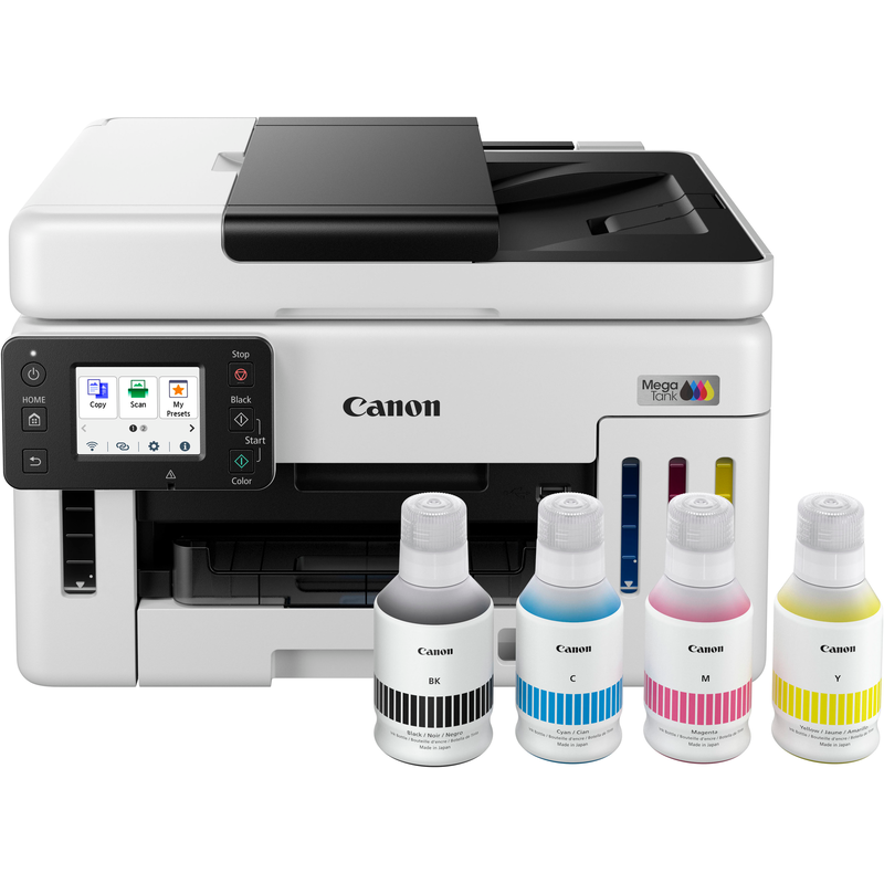 CANON Multifunktionsdrucker »MAXIFY GX6150« 3in1 Tintenstrahl-Multifunktionsgerät mit ADF/ niedrigen Druckkosten weiss/schwarz 24/ 15,5 ISO-Seiten...