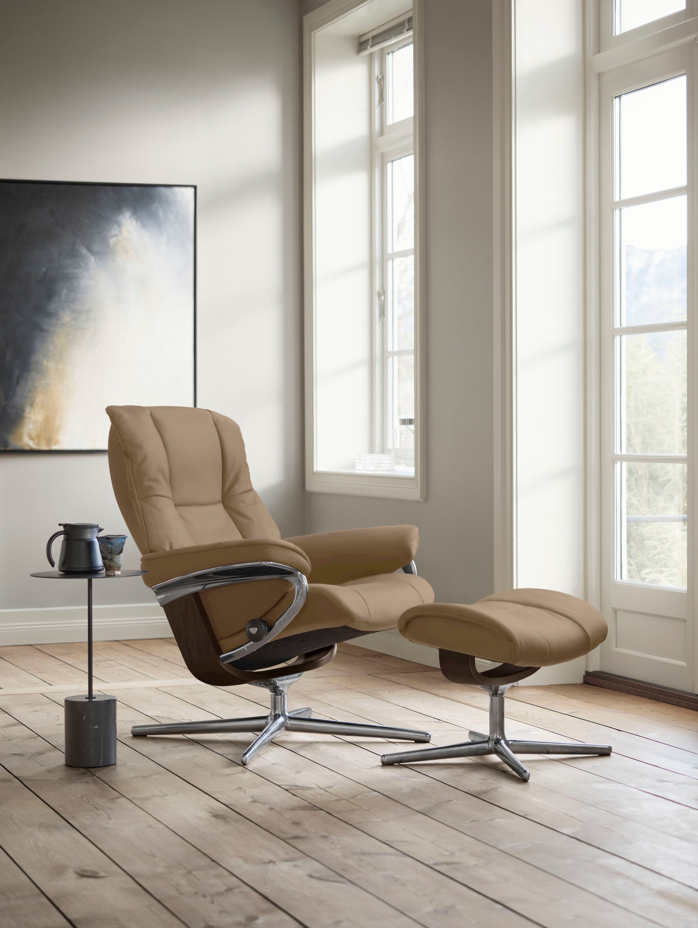 Stressless® Relaxsessel »Mayfair« mit Cross Base, Größe S, M & L, Holzakzent Braun