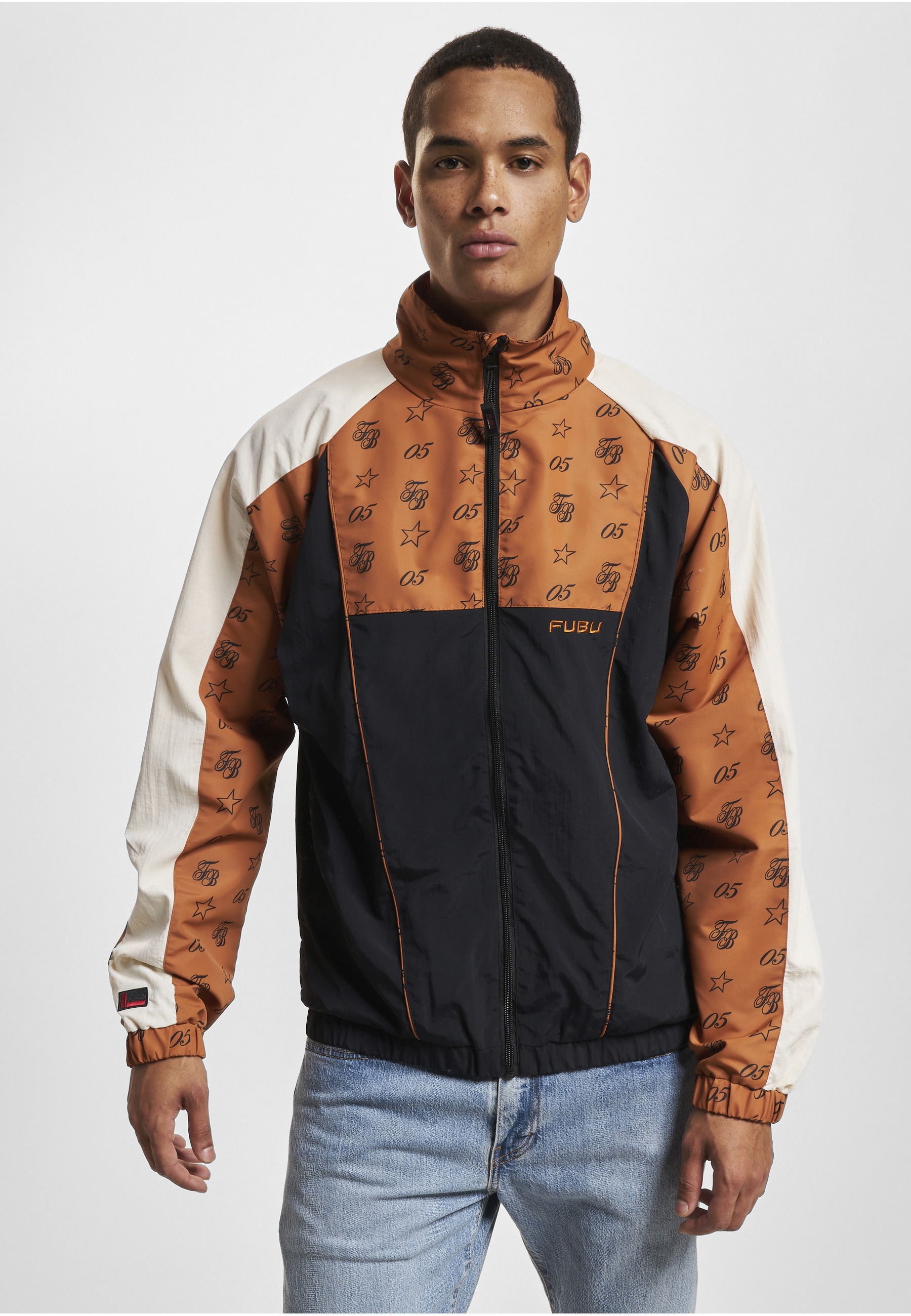 Fubu Trainingsjacke »Fubu Herren FM234-013-2 FUBU FB Initials Aop Block Track Jacket« 1 Stk. tlg. ohne Kapuze