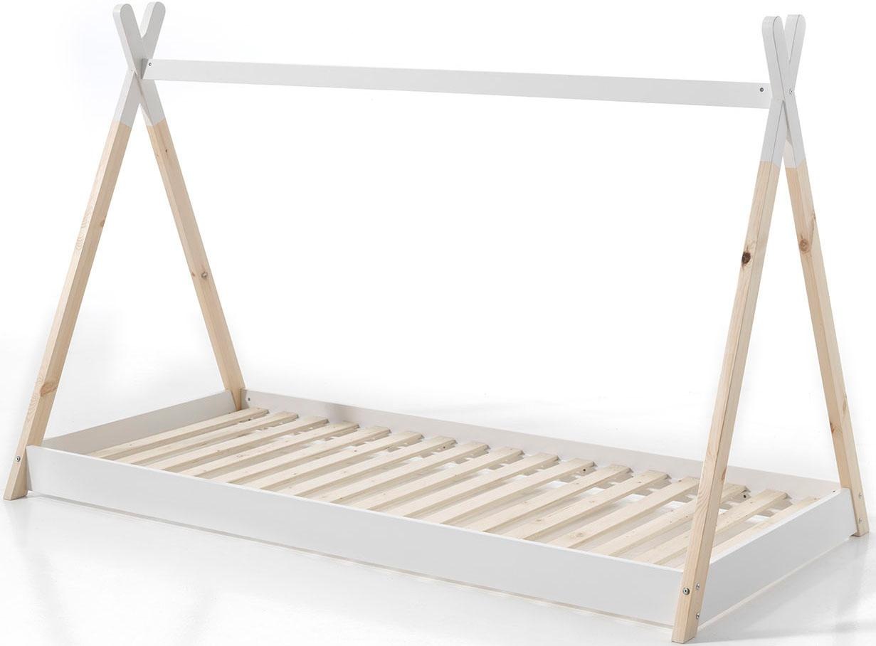 Vipack Kinderbett "Tipi, mit Querstange in Zelt-Optik, Kiefer massiv" inkl. günstig online kaufen