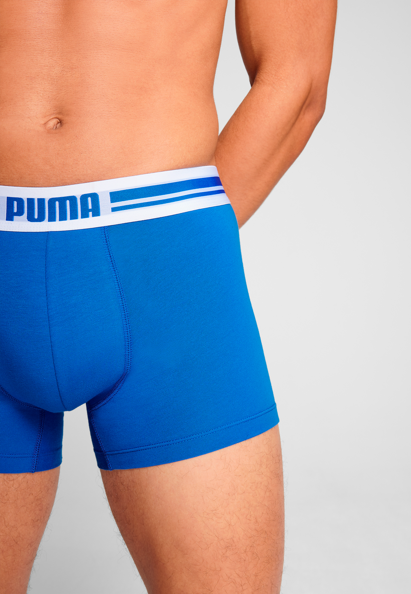 PUMA Boxershorts »PUMA MEN EVERYDAY PLACED LOGO BOXERS 2P«, 2er Packer Packung, mit Logo Webbund