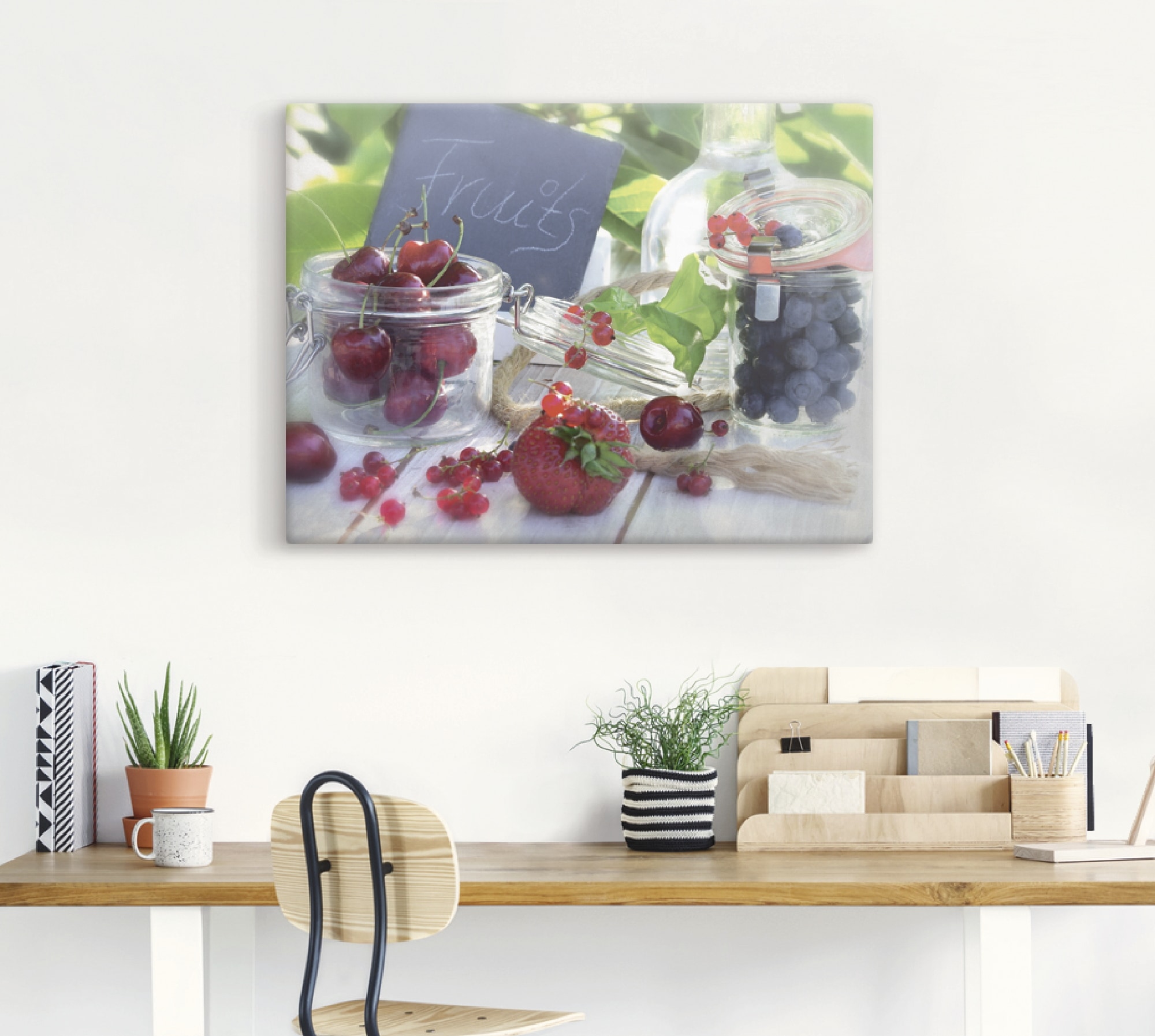 Artland Wandbild "Frischer Früchte Sommer", Lebensmittel, (1 St.), als Lein günstig online kaufen