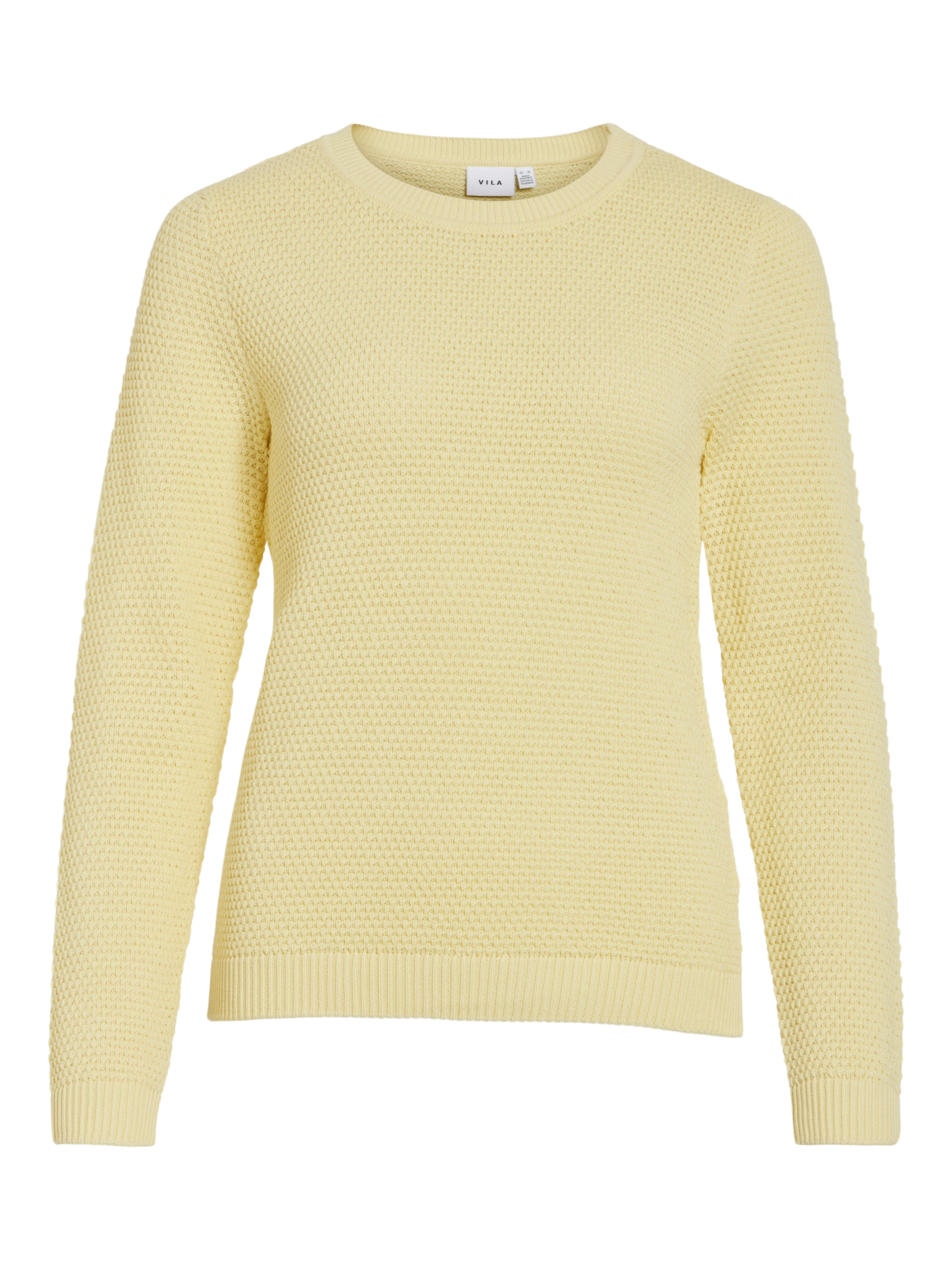 Vila Rundhalspullover »VIDALO O-NECK L/S KNIT TOP- NOOS« Baumwolle, regular fit