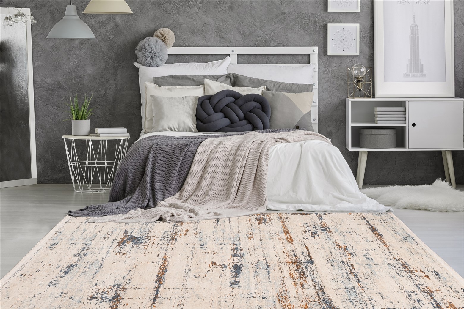 Arte Espina Teppich »Palace 325«, rechteckig, 13 mm Höhe, Soft Touch, Vintage-Design, dezente Farben
