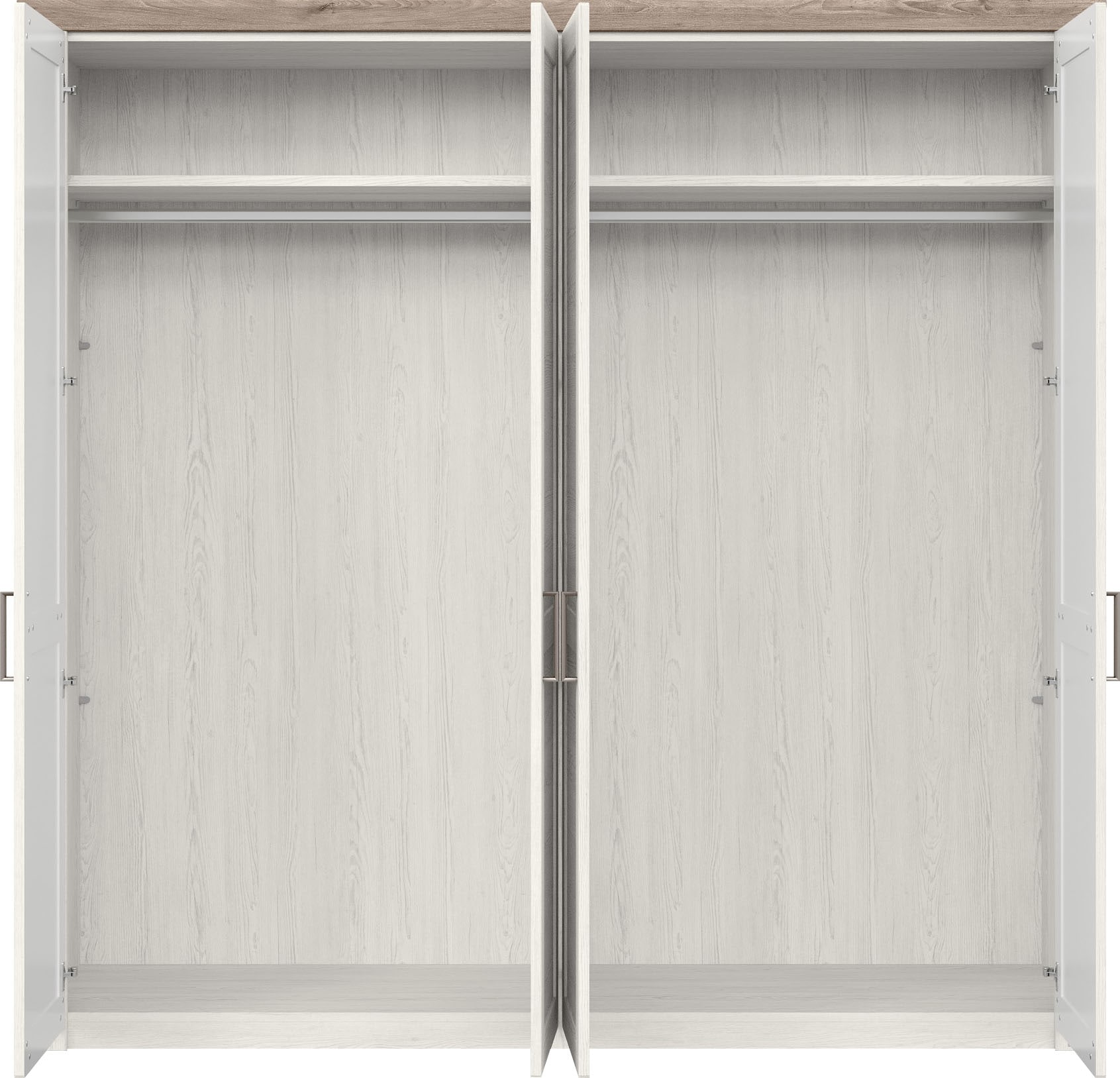 set one by Musterring Kleiderschrank »York Schlafen«, (1 St.), mit Holztüren und Kranz in Eiche, versch. Breiten, Höhe 207 x T60cm