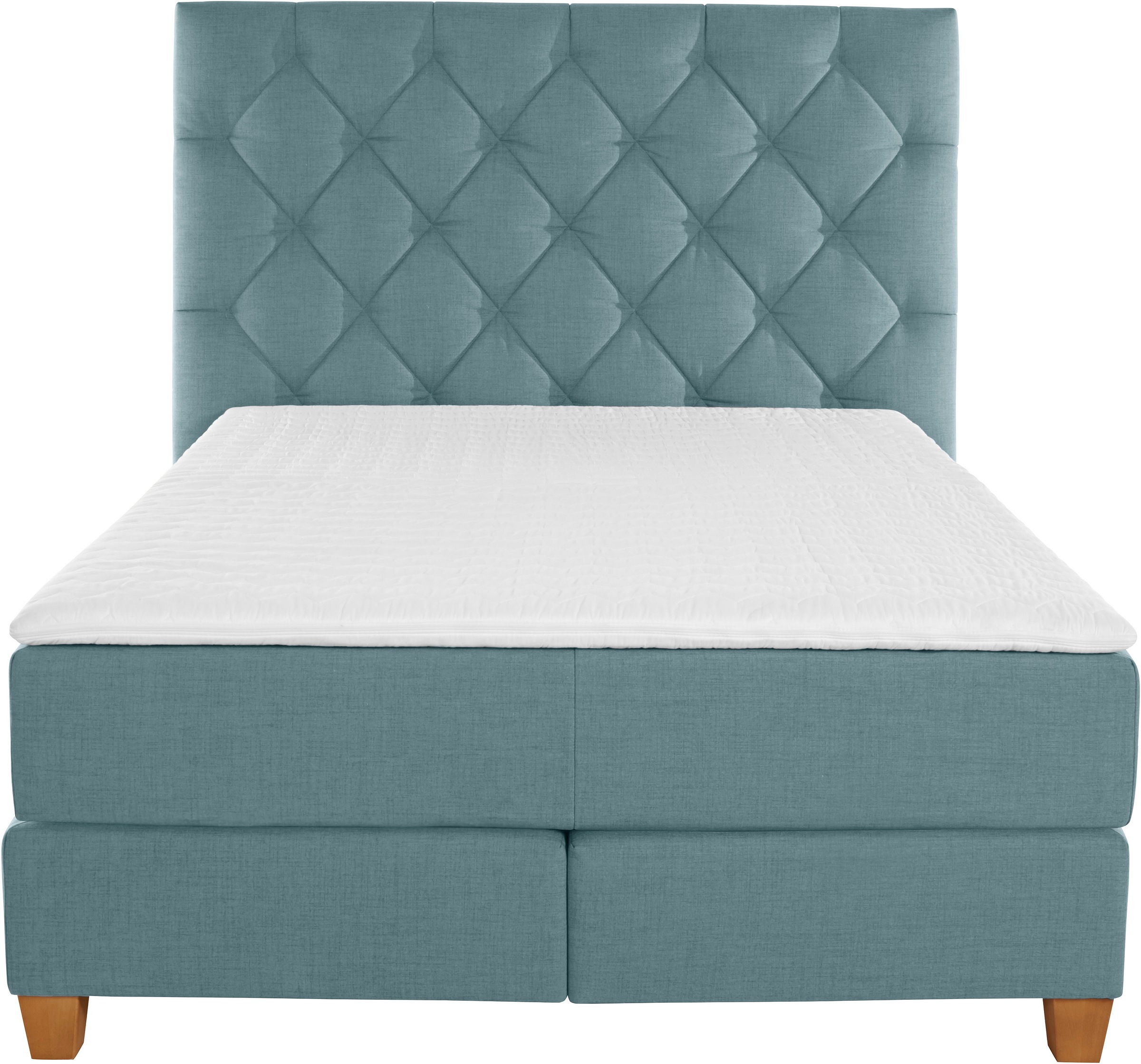 Home affaire Boxspringbett »Harmones hoch«, in 3 Breiten, Härtegrad auch im Mix mit je 1 Matratze in H2 und H3
