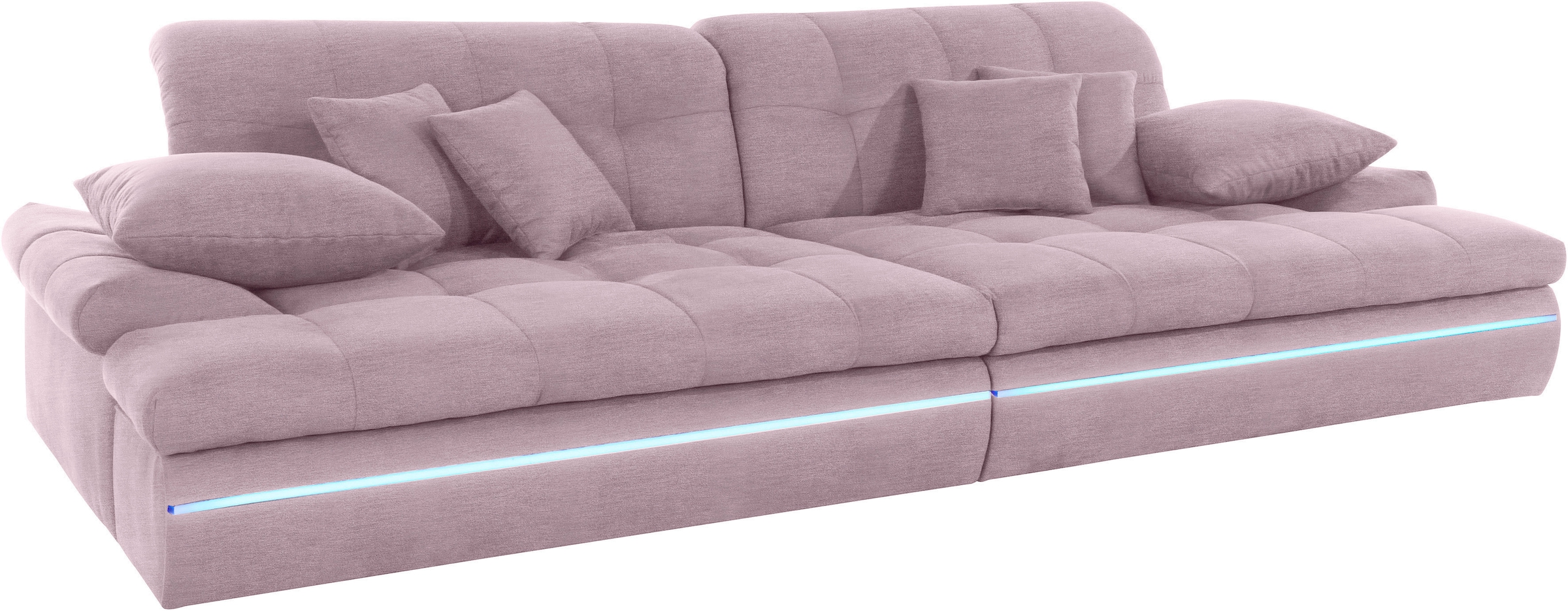 »Biarritz«, mit und RGB-LED-Beleuchtung Big-Sofa Couch Wahlweise kaufen Mr. online Kopfteilverstellung