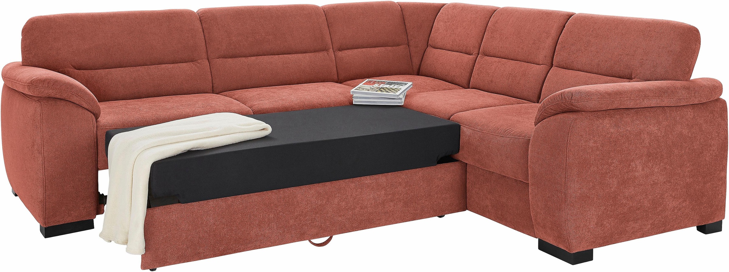 sit&more Ecksofa »Montego L-Form«, wahlweise mit Bettfunktion und Schubkasten