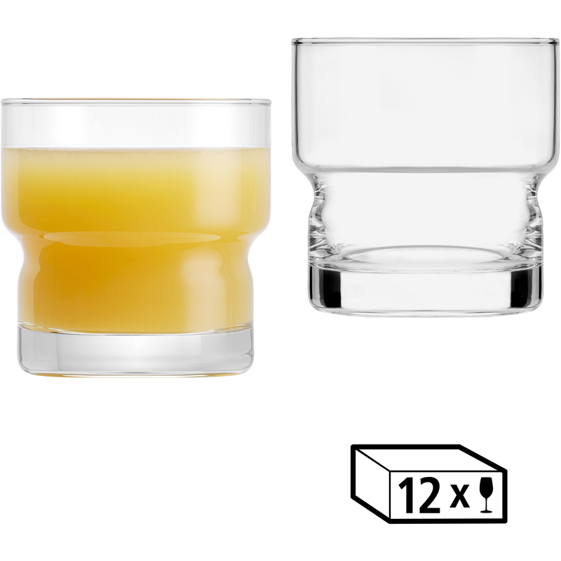 LIBBEY Gläser-Set »Rocks Glas -NEWTON- 296 ml, Ø: 8 cm, H: 8, 5 cm, 12er Set« hochwertig verarbeitet, im modernen Design transparent 0