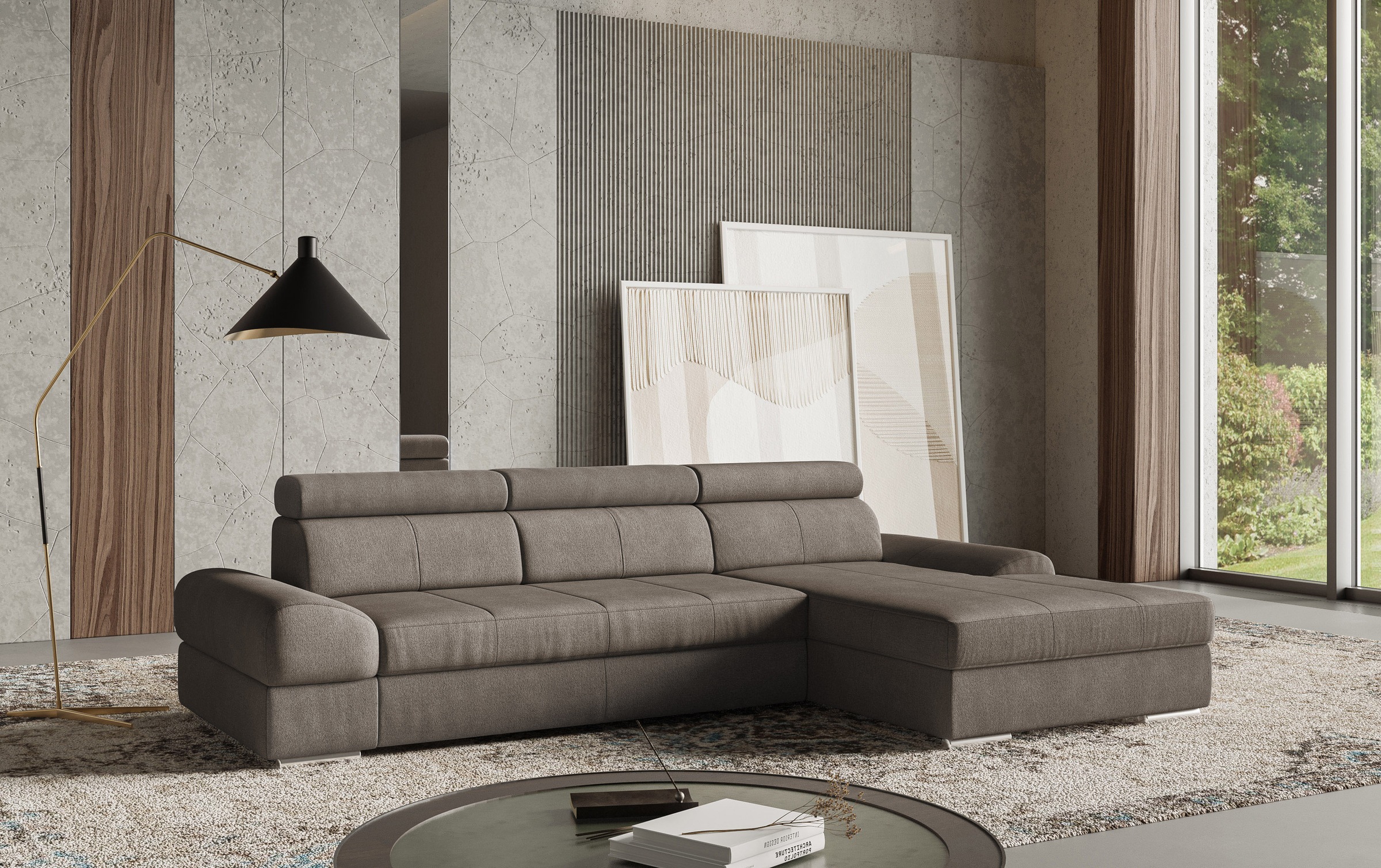 sit&more Ecksofa »Broadway L-Form«, inklusive Kopfteilverstellung, wahlweise mit Bettfunktion