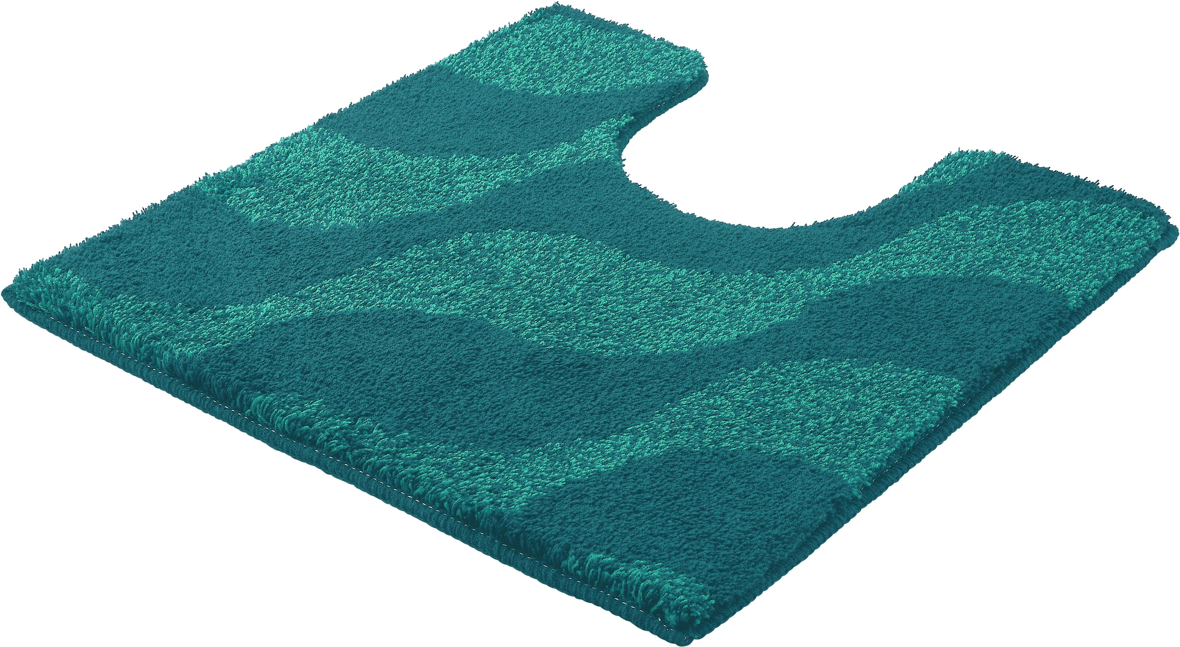 Kleine Wolke Badematte »»Onda«, Badvorleger, Badezimmer Teppich« Höhe 15 mm rutschhemmend beschichtet fußbodenheizungsgeeignet Badteppich, modernes Ton in Ton Wellendesign, flauschig